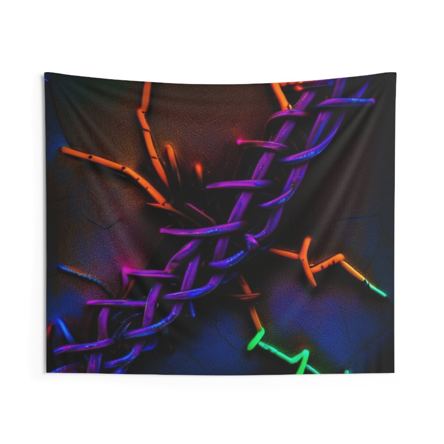 Indoor Wall Tapestries Macro Neon Barbs 2