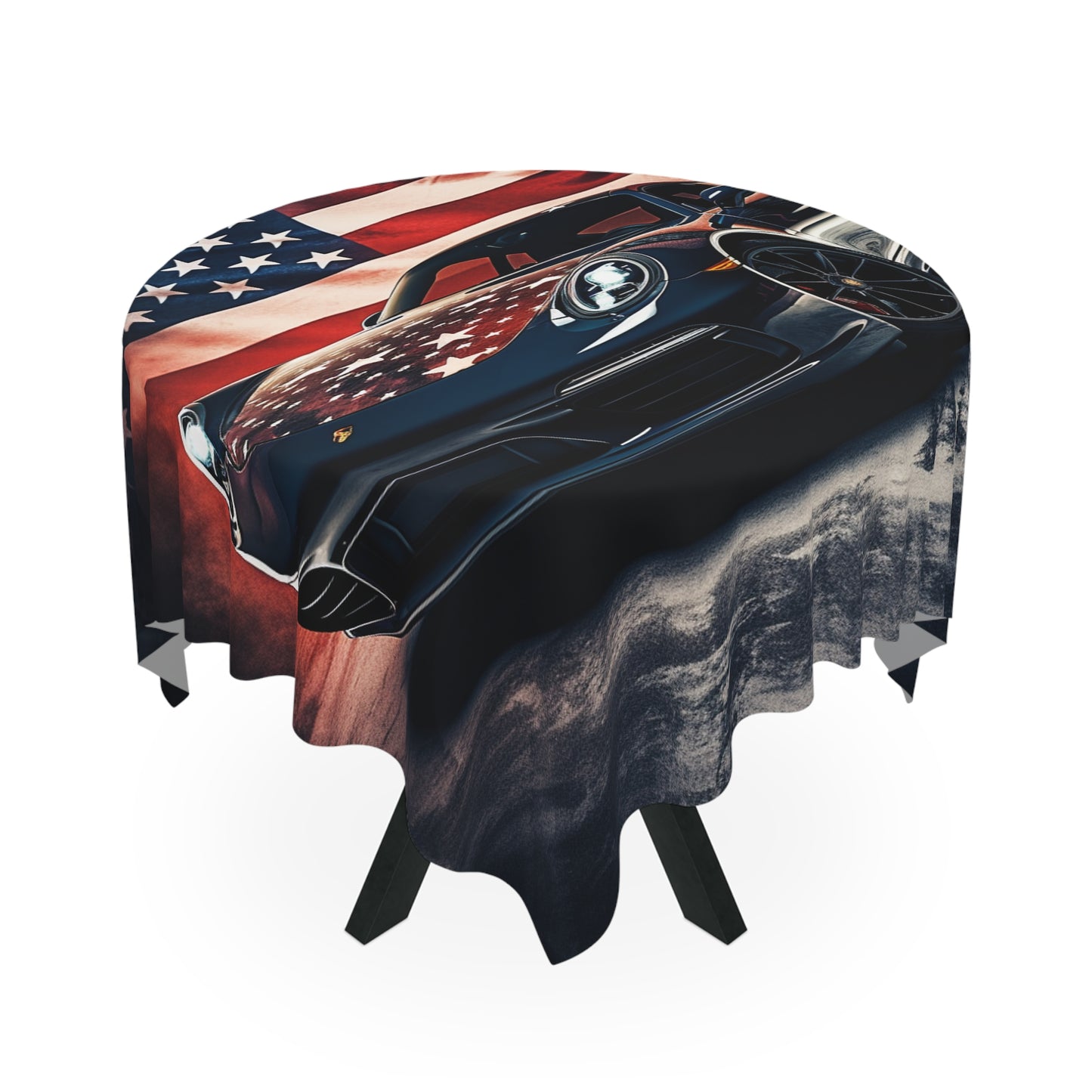 Tablecloth Abstract American Flag Background Porsche 2
