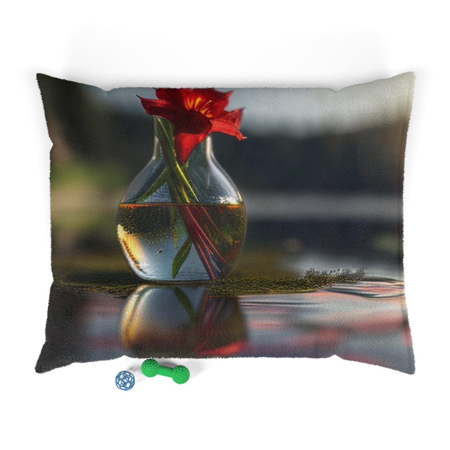 Pet Bed Red Lily in a Glass vase 3