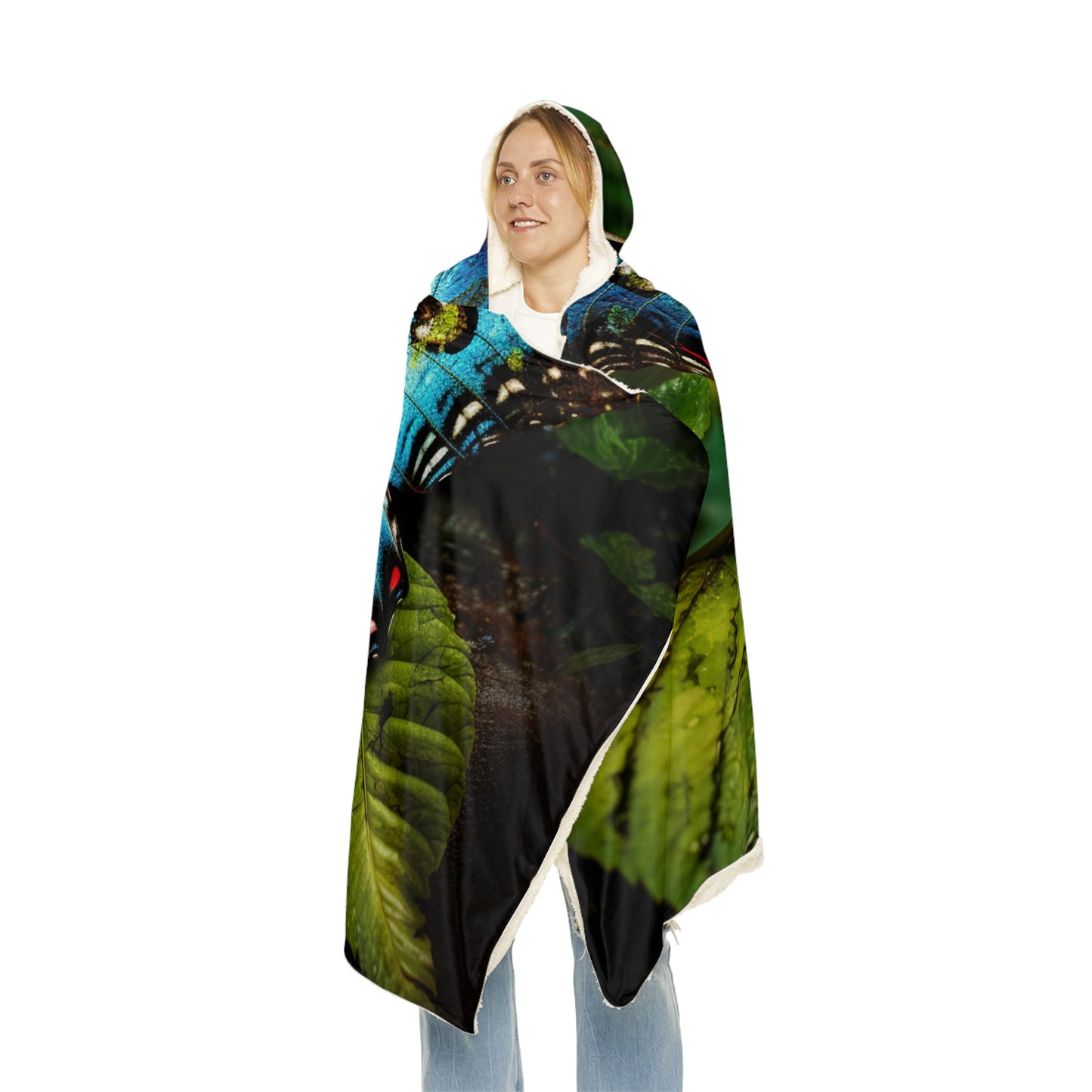 Snuggle Hooded Blanket Jungle Butterfly 2