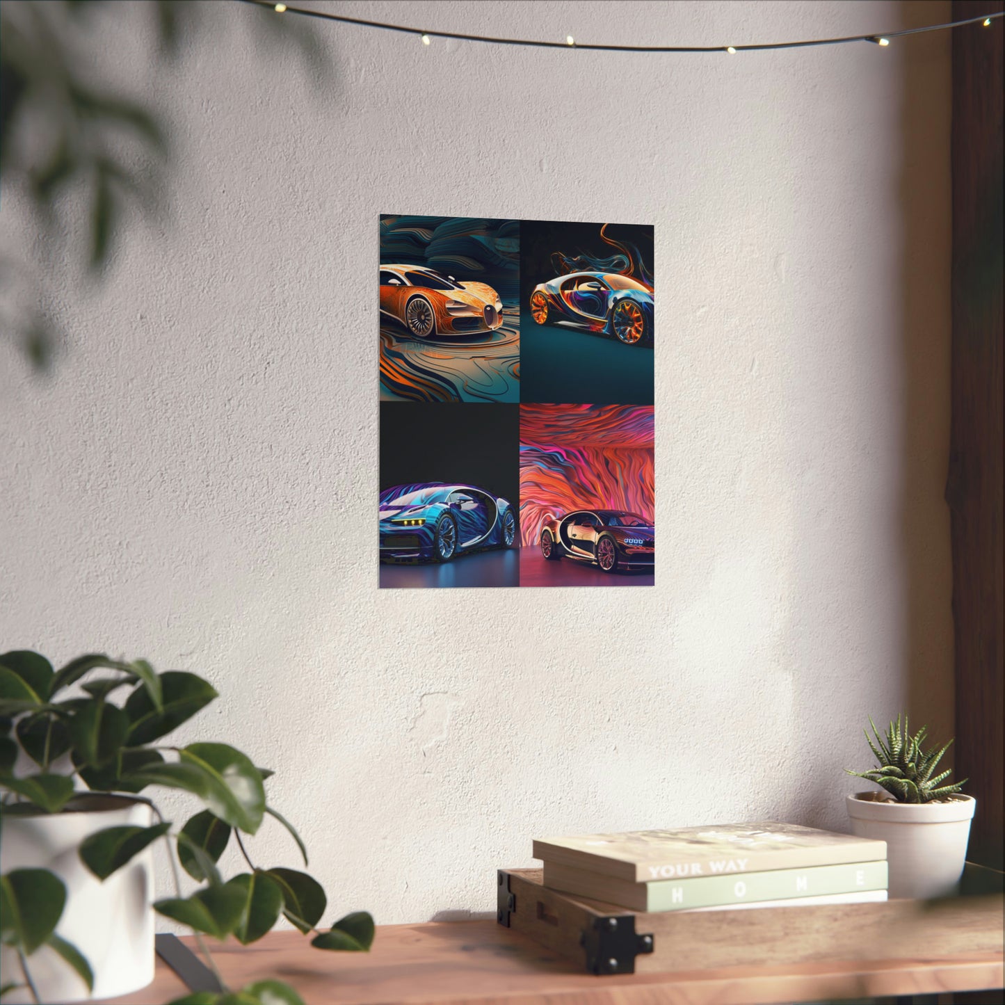 Premium Matte Vertical Posters Bugatti Abstract Flair 5