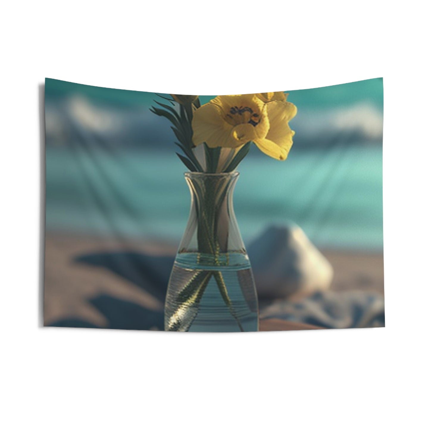 Indoor Wall Tapestries Yellow Gladiolus glass 4