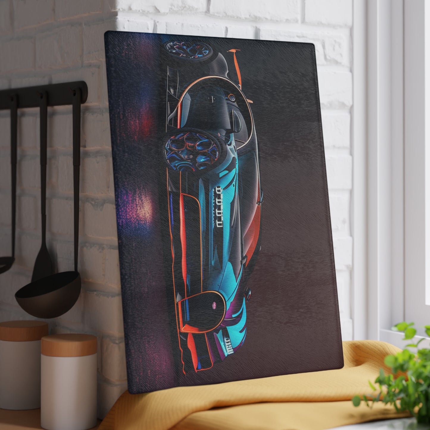 Glass Cutting Board Bugatti Chiron Super 1