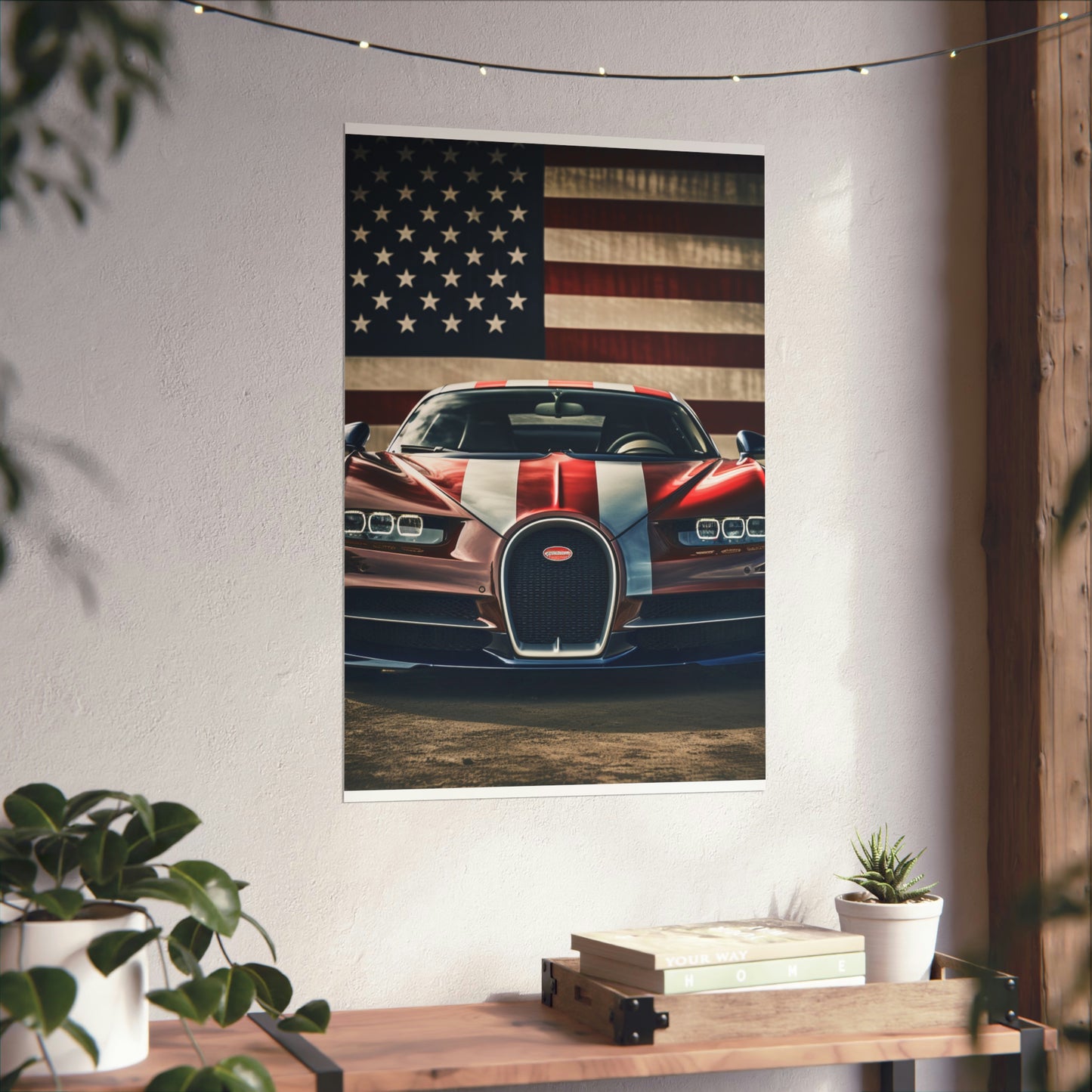 Premium Matte Vertical Posters Bugatti Flag 1