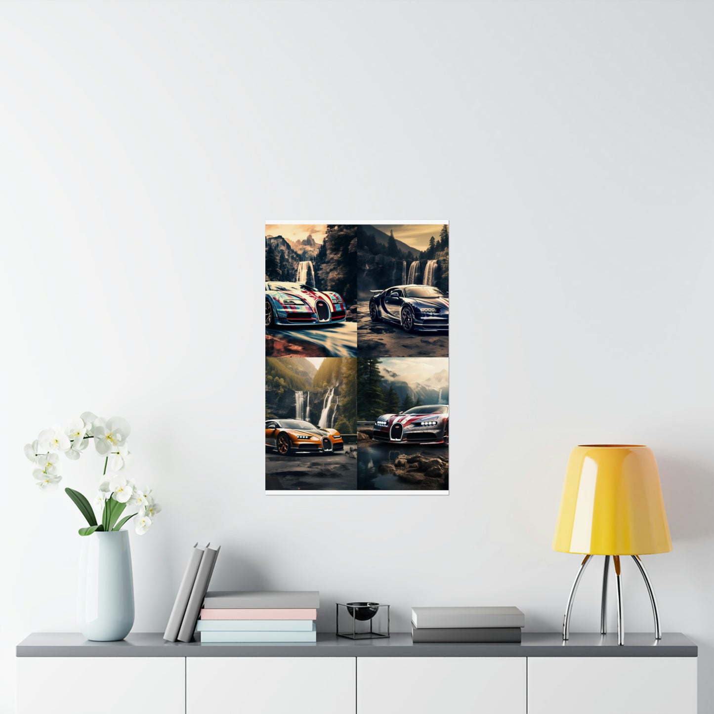 Premium Matte Vertical Posters Bugatti Waterfall 5