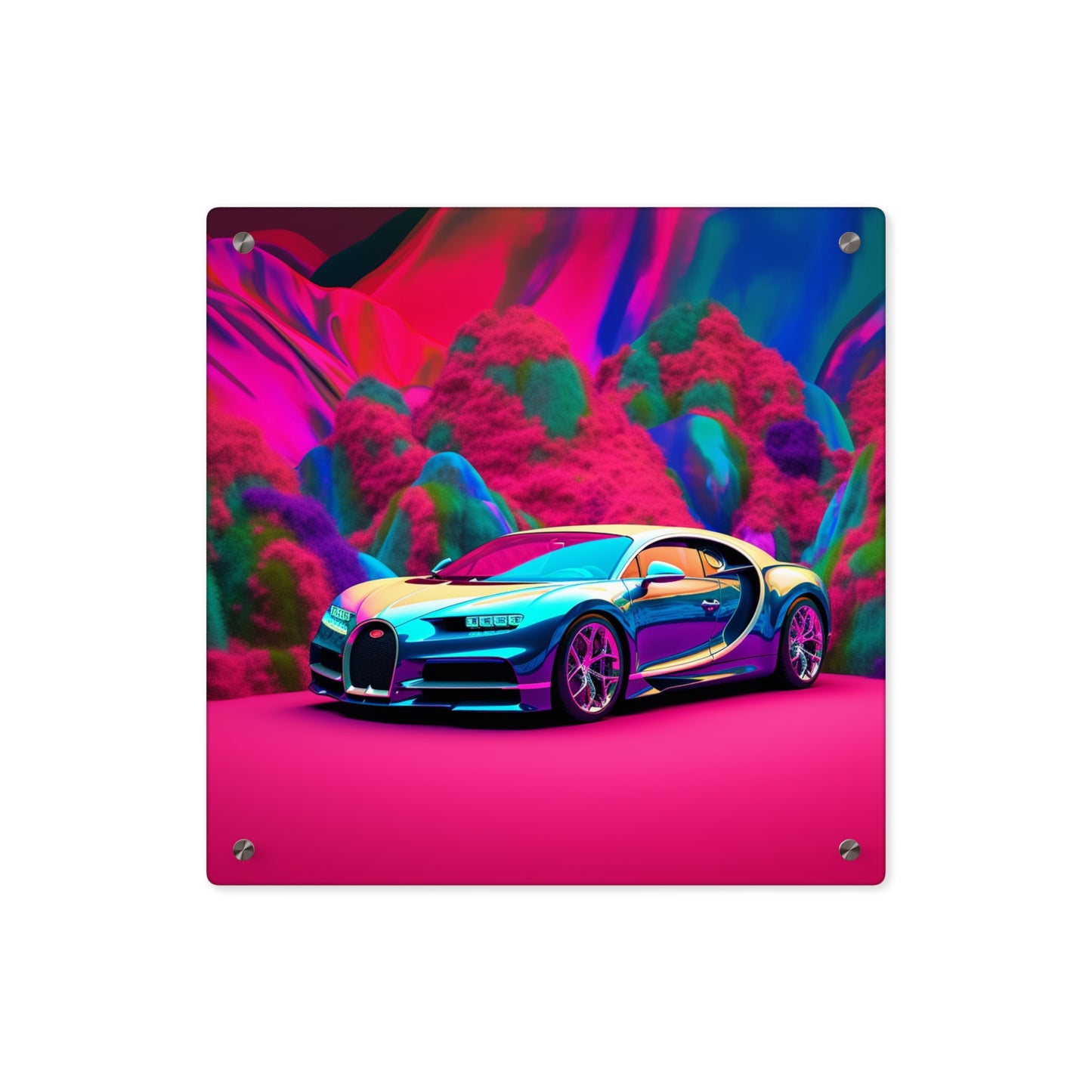 Acrylic Wall Art Panels Florescent Bugatti Flair 4