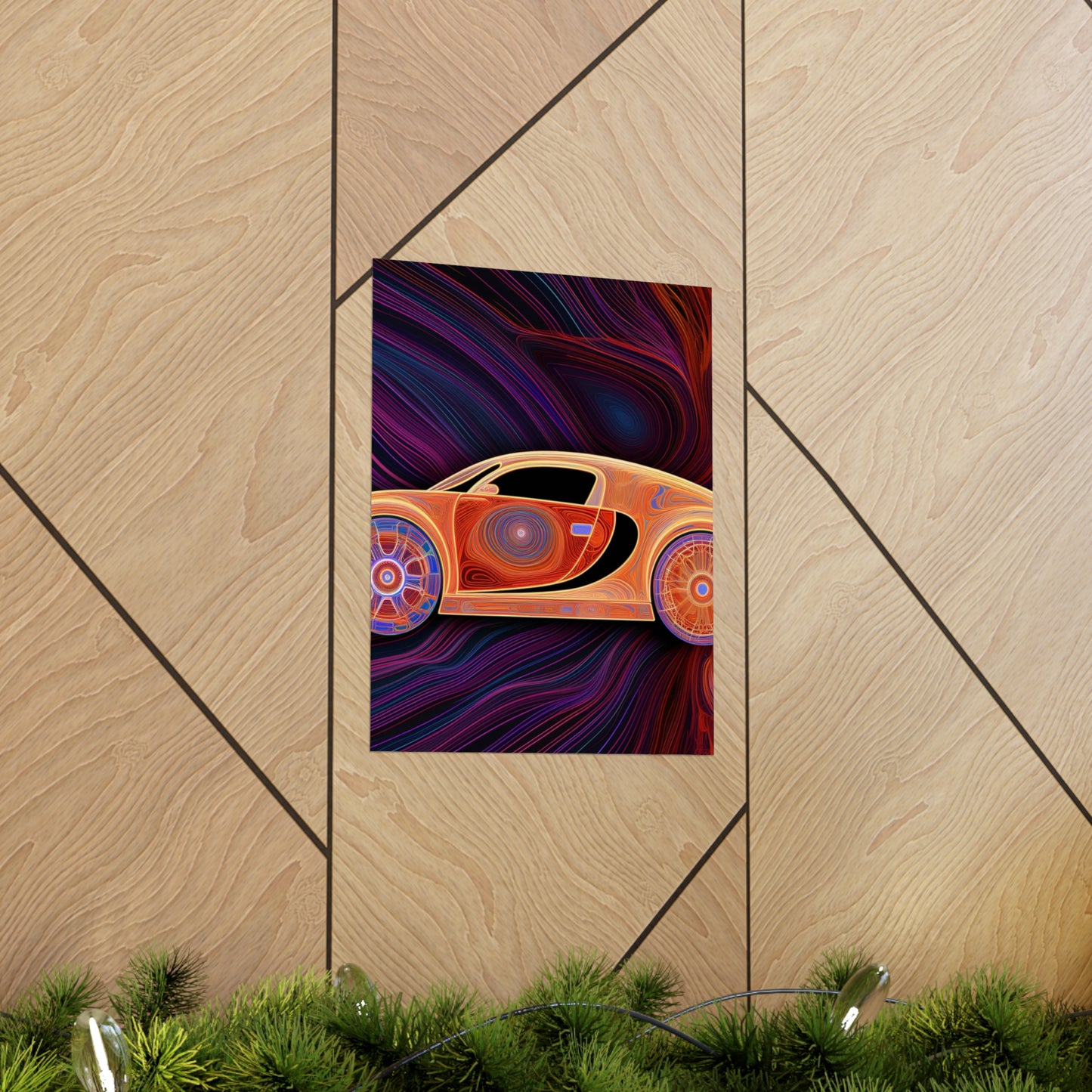 Premium Matte Vertical Posters Bugatti Abstract Concept 2