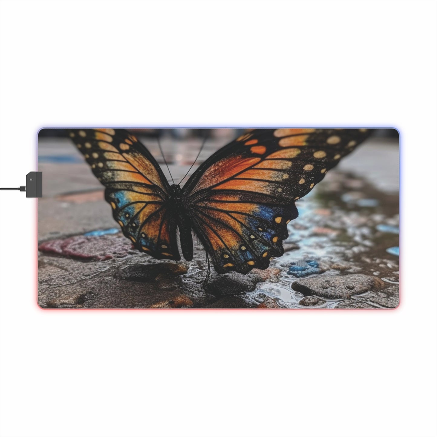 LED Gaming Mouse Pad Water Butterfly Street 4