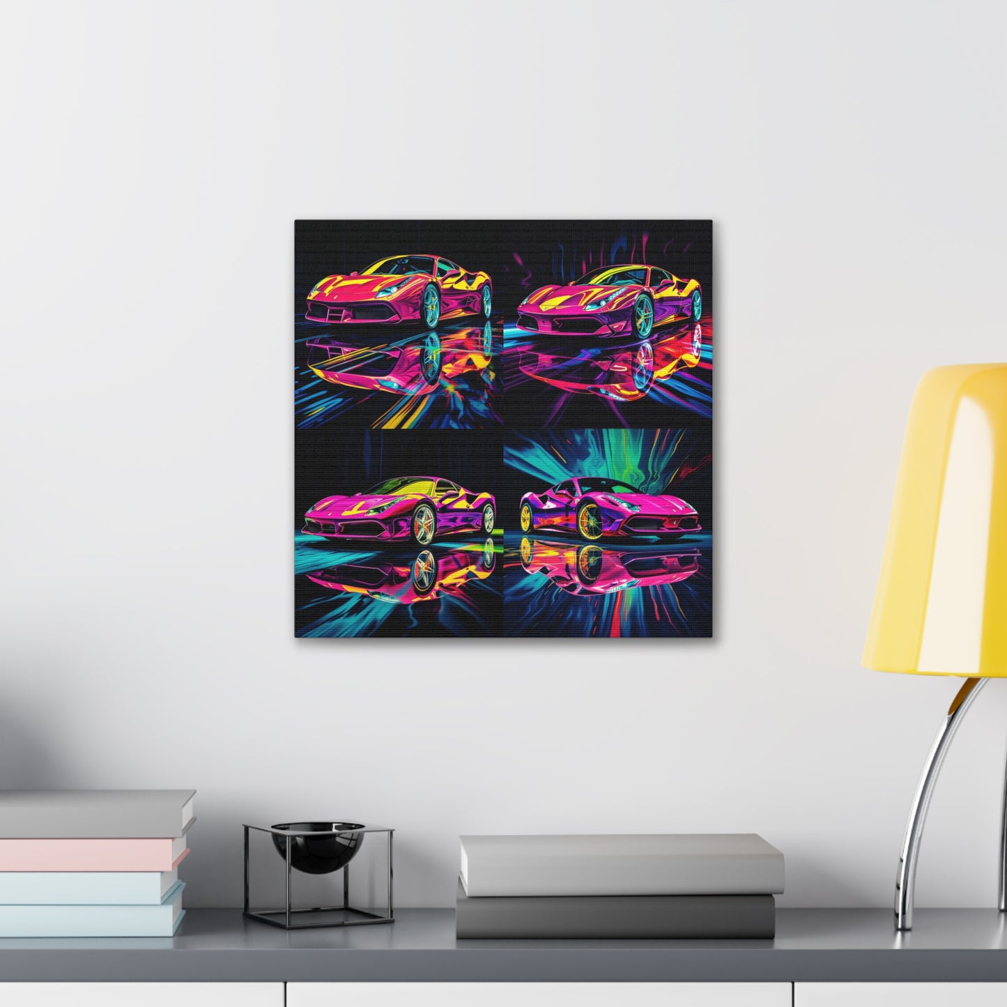 Canvas Gallery Wraps Pink Ferrari Macro 5