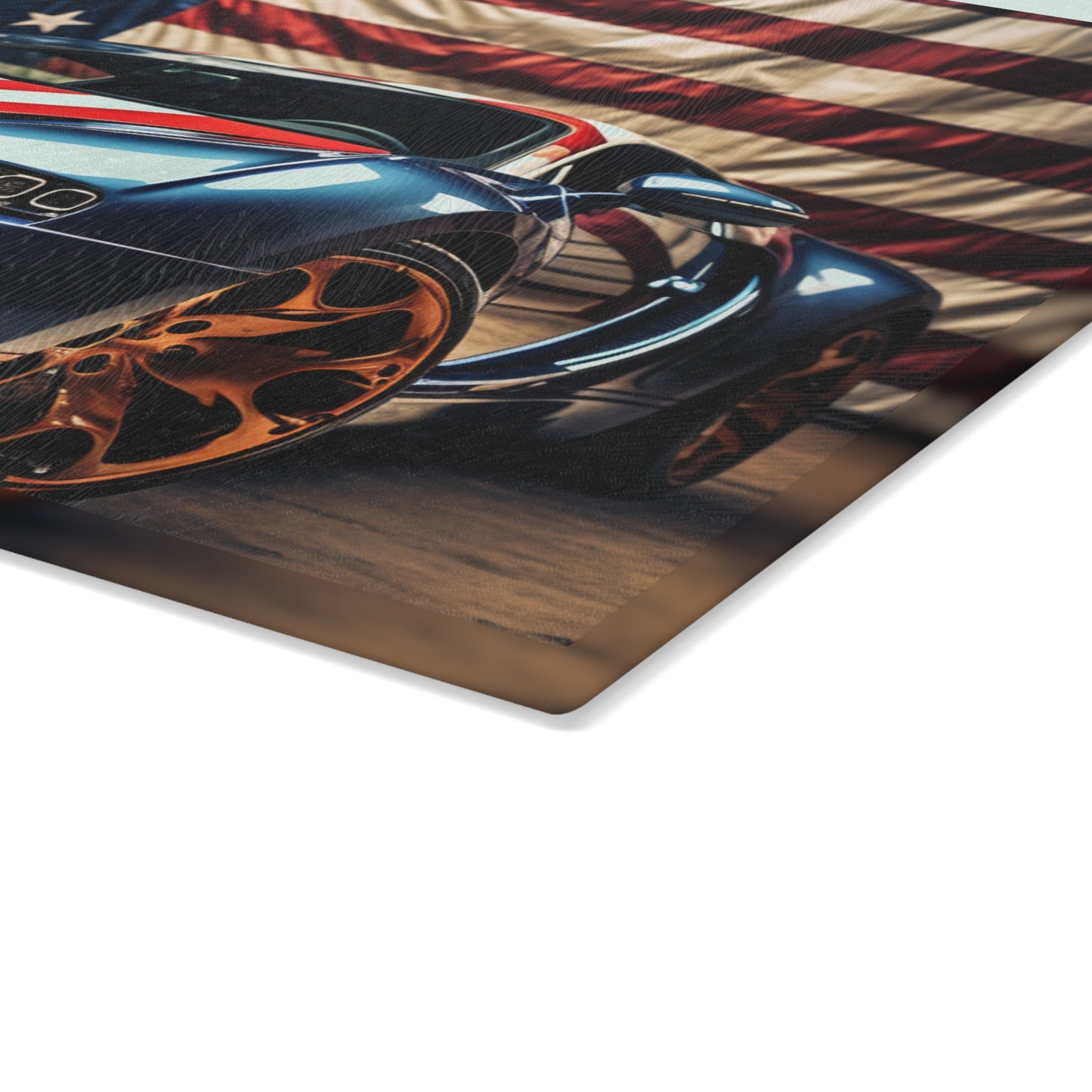 Glass Cutting Board Bugatti Flag American 4