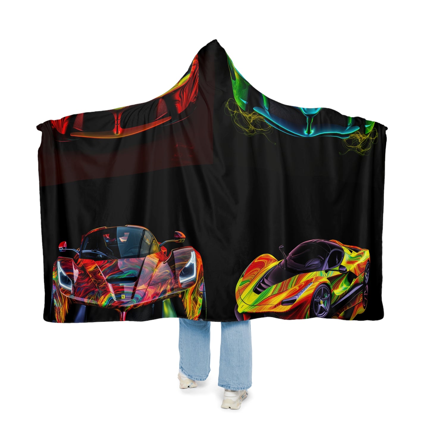 Snuggle Hooded Blanket Ferrari Neon 5