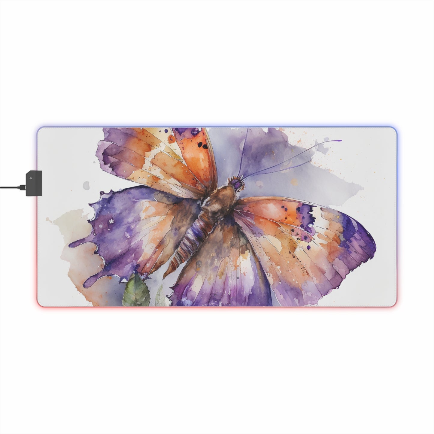 LED Gaming Mouse Pad MerlinRose Watercolor Butterfly 1