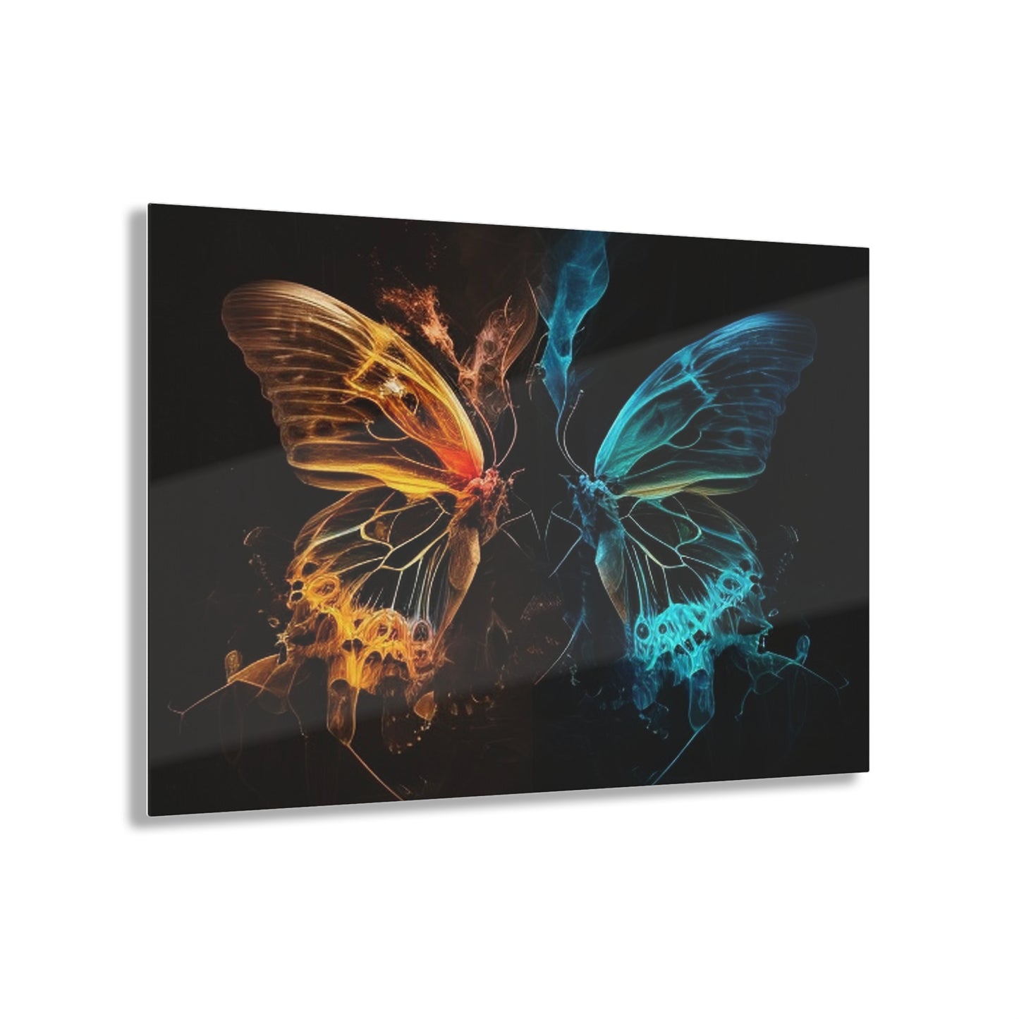 Acrylic Prints Kiss Neon Butterfly 3