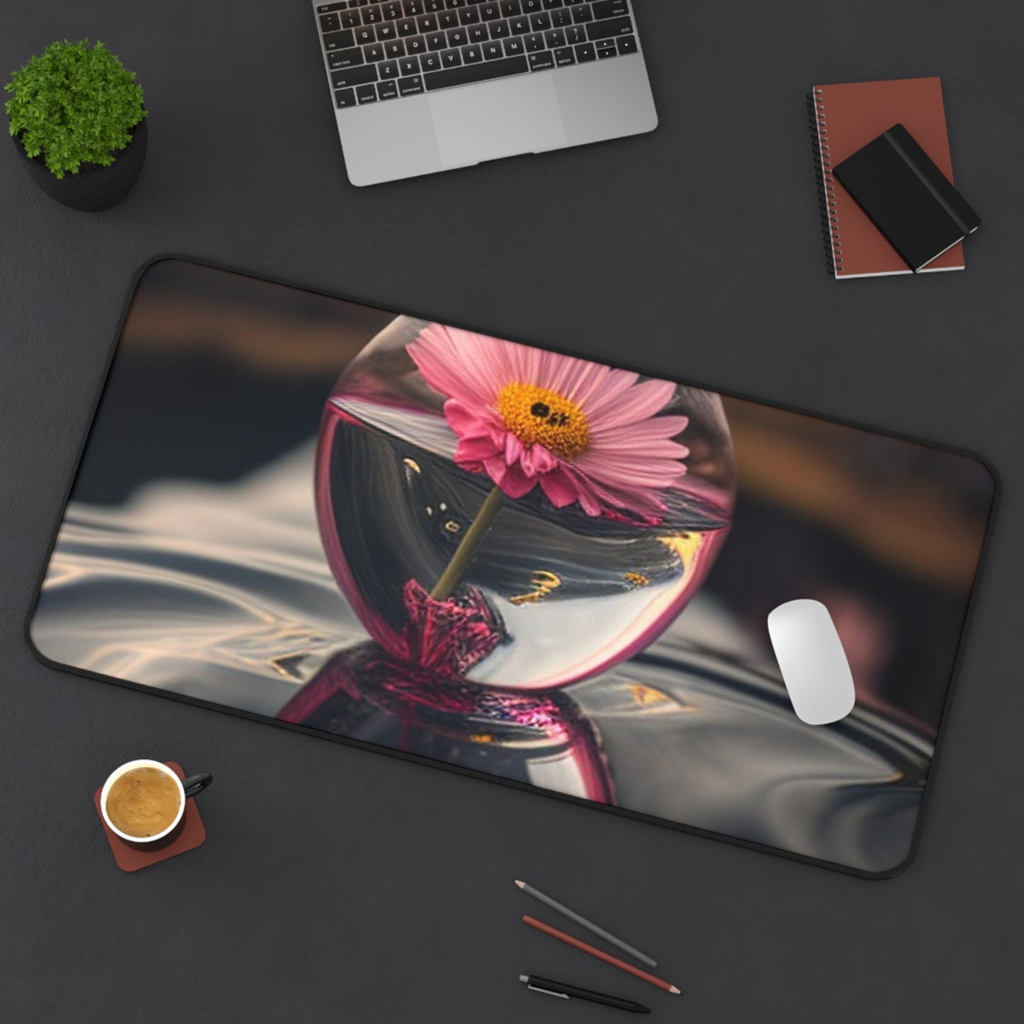 Desk Mat Pink Daisy 1