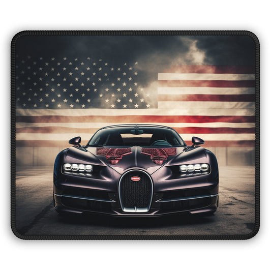 Gaming Mouse Pad  American Flag Background Bugatti 2