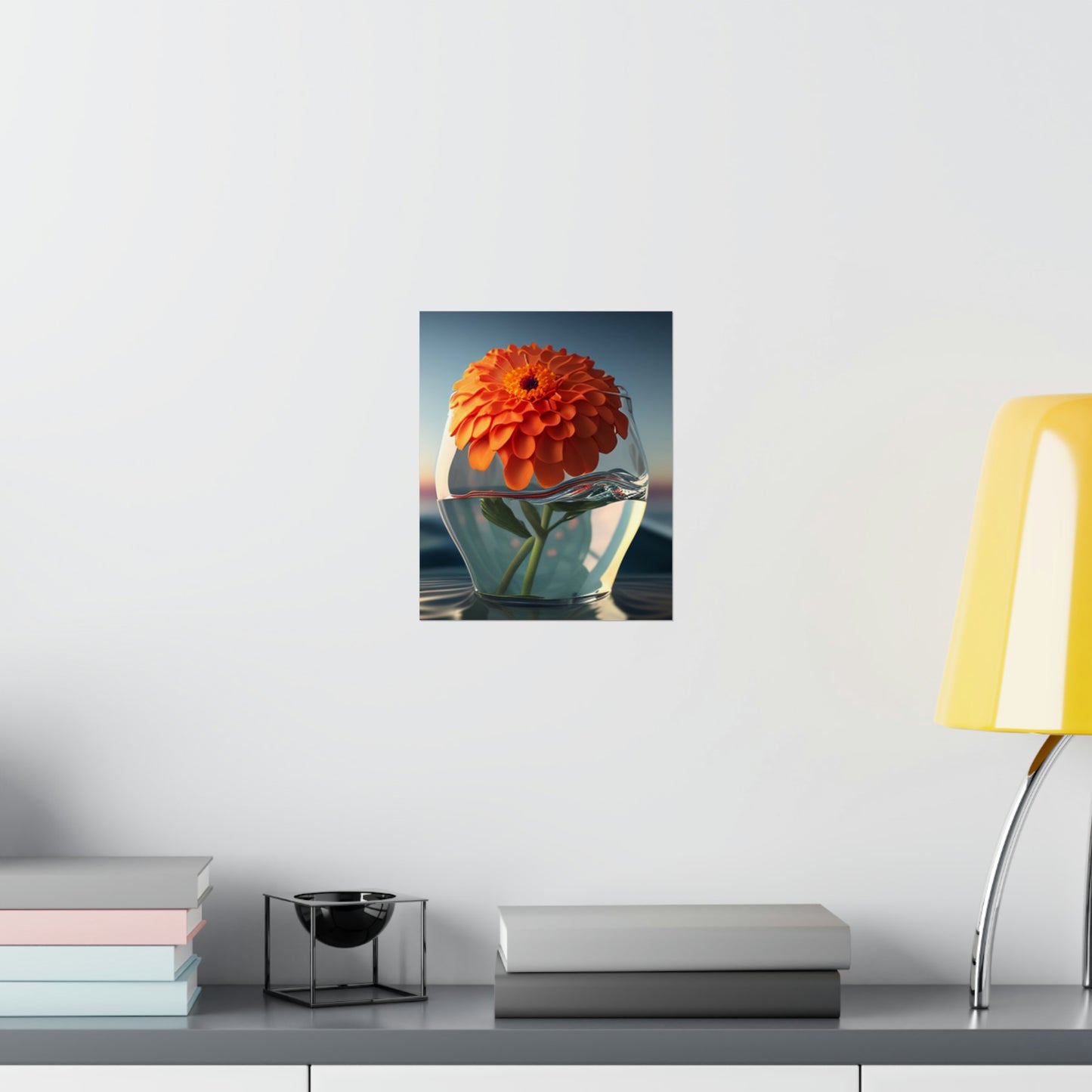 Premium Matte Vertical Posters Orange Zinnia 4