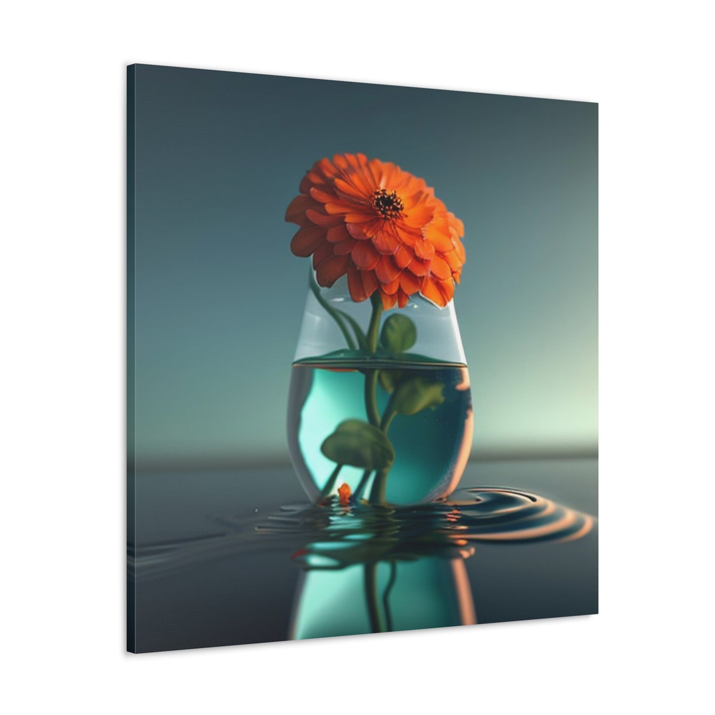 Canvas Gallery Wraps Orange Zinnia 1