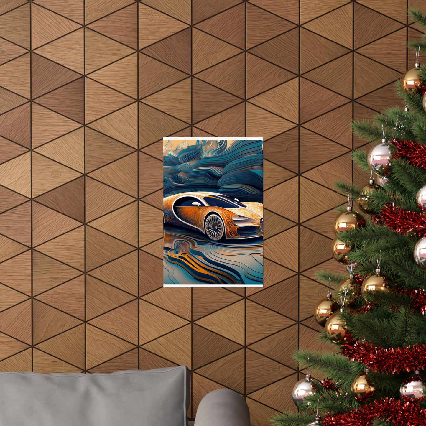 Premium Matte Vertical Posters Bugatti Abstract Flair 1