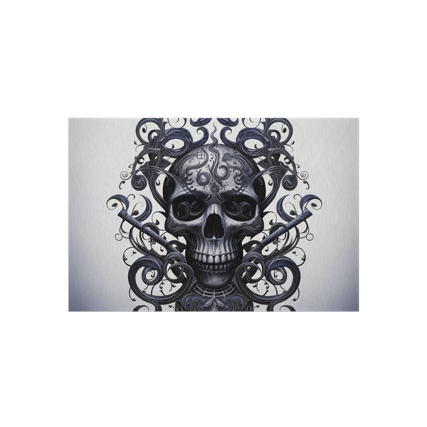 Outdoor Rug  Skull Treble Clef 1