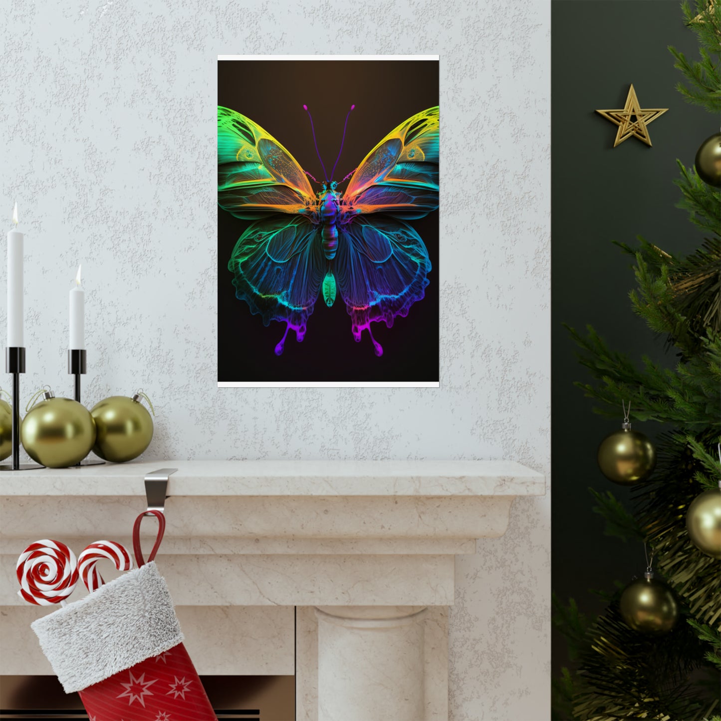 Premium Matte Vertical Posters Raw Hyper Color Butterfly 3