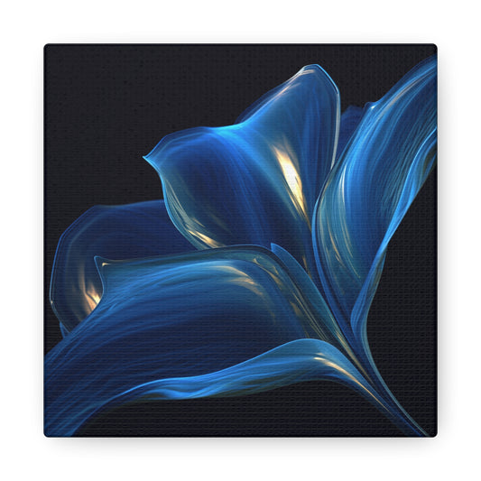Canvas Gallery Wraps Abstract Blue Tulip 1