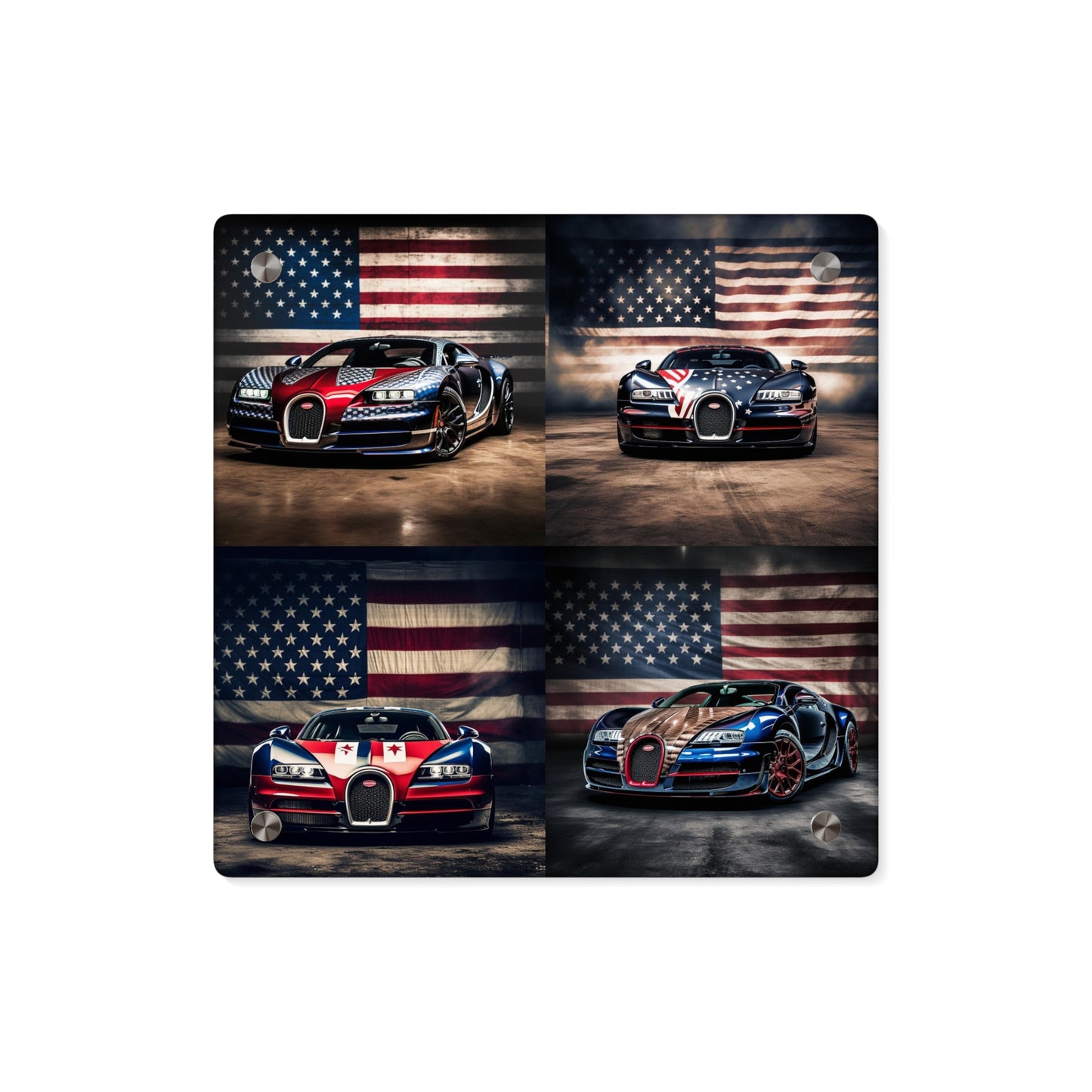 Acrylic Wall Art Panels Bugatti American Flag 5