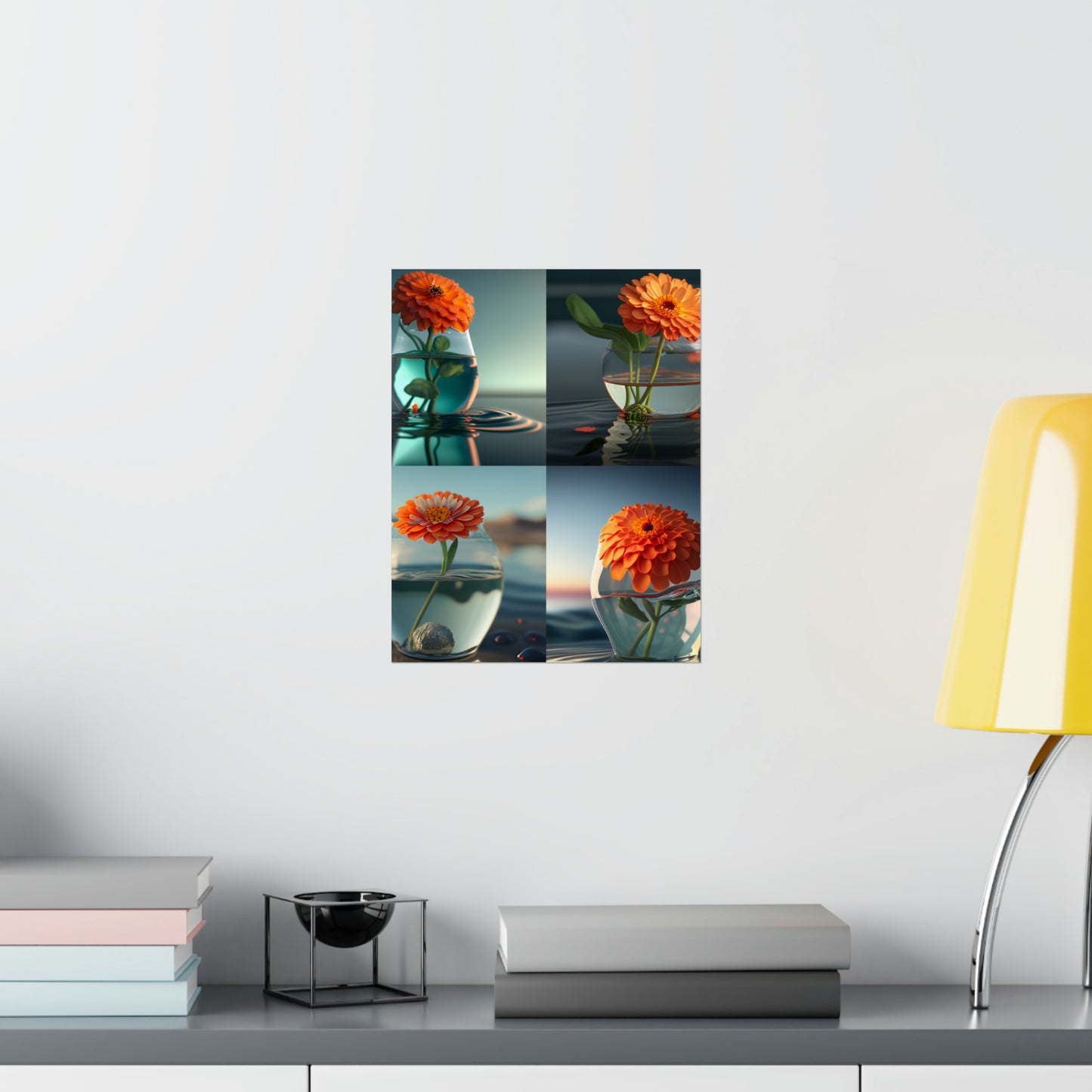 Premium Matte Vertical Posters Orange Zinnia 5