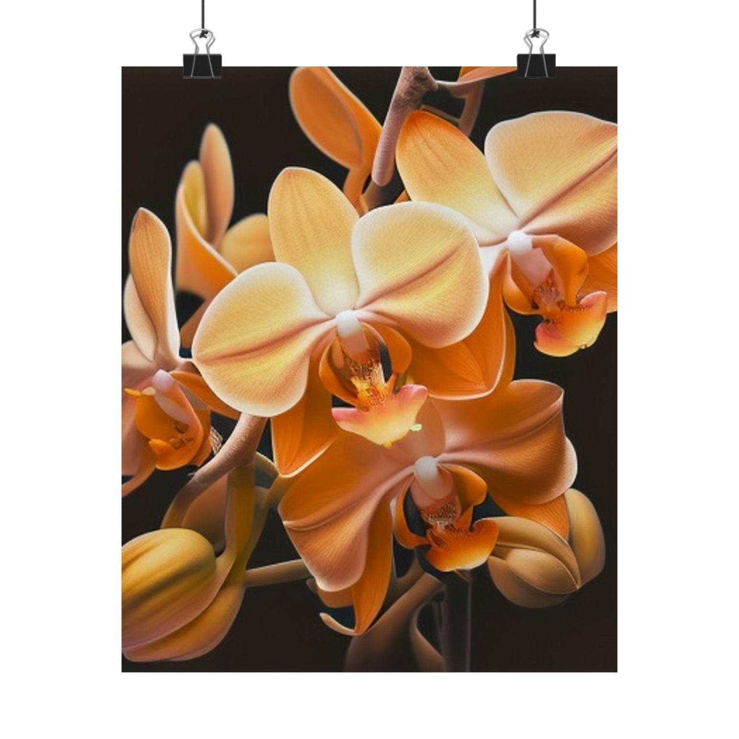 Premium Matte Vertical Posters orchid pedals 1