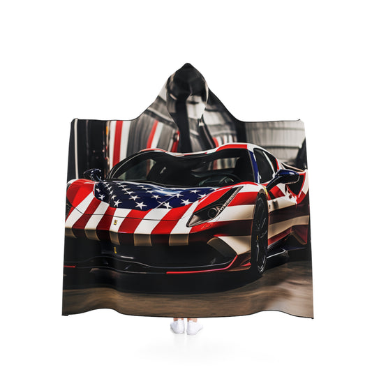 Hooded Blanket American Flag Farrari 3