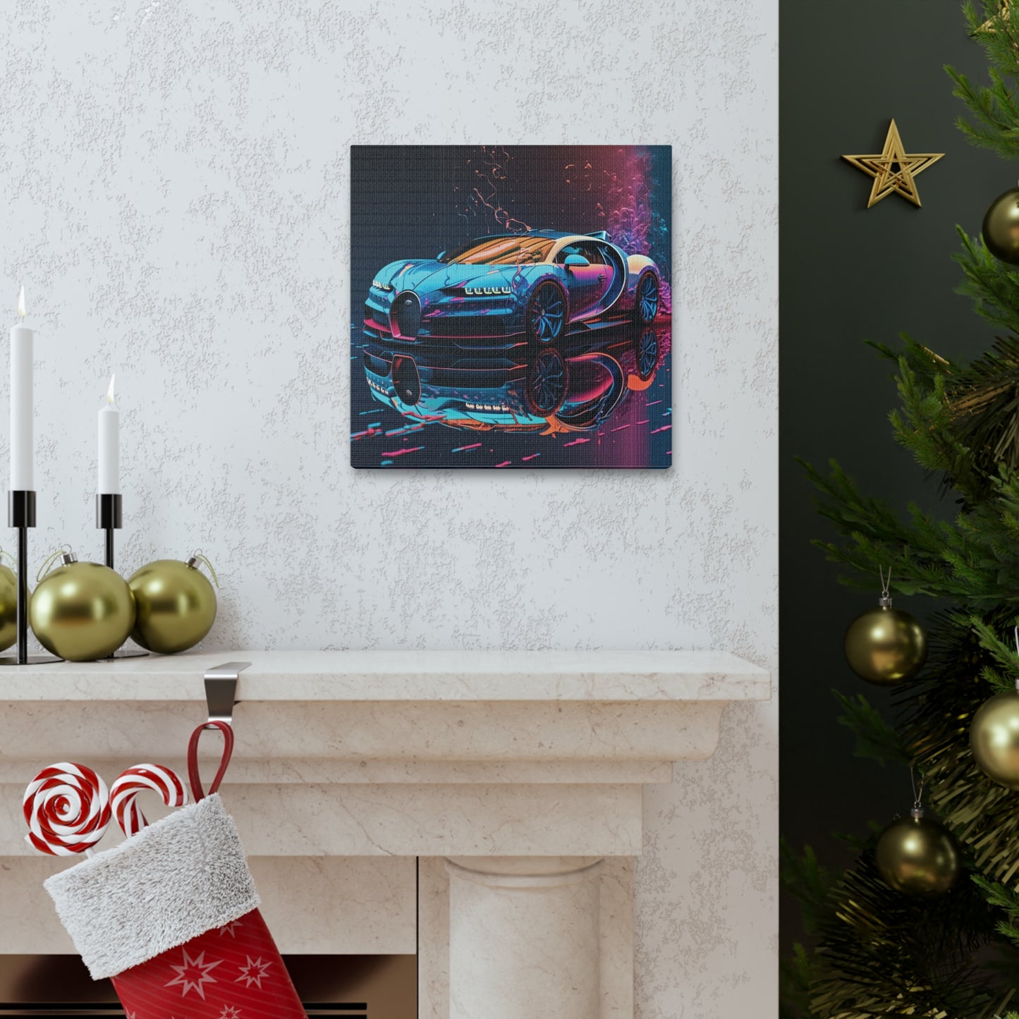 Canvas Gallery Wraps Bugatti Neon Chiron 4