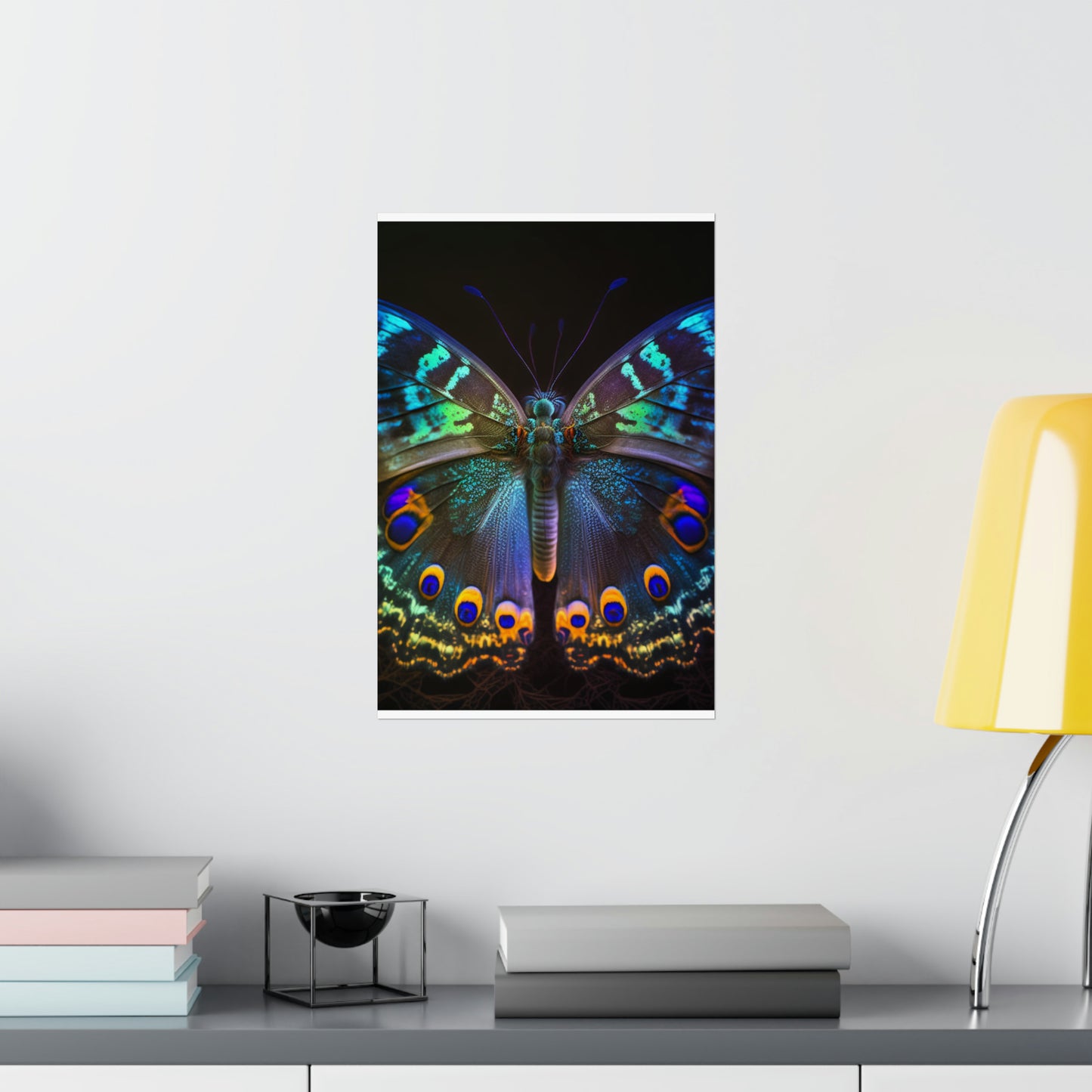 Premium Matte Vertical Posters Neon Hue Butterfly 3