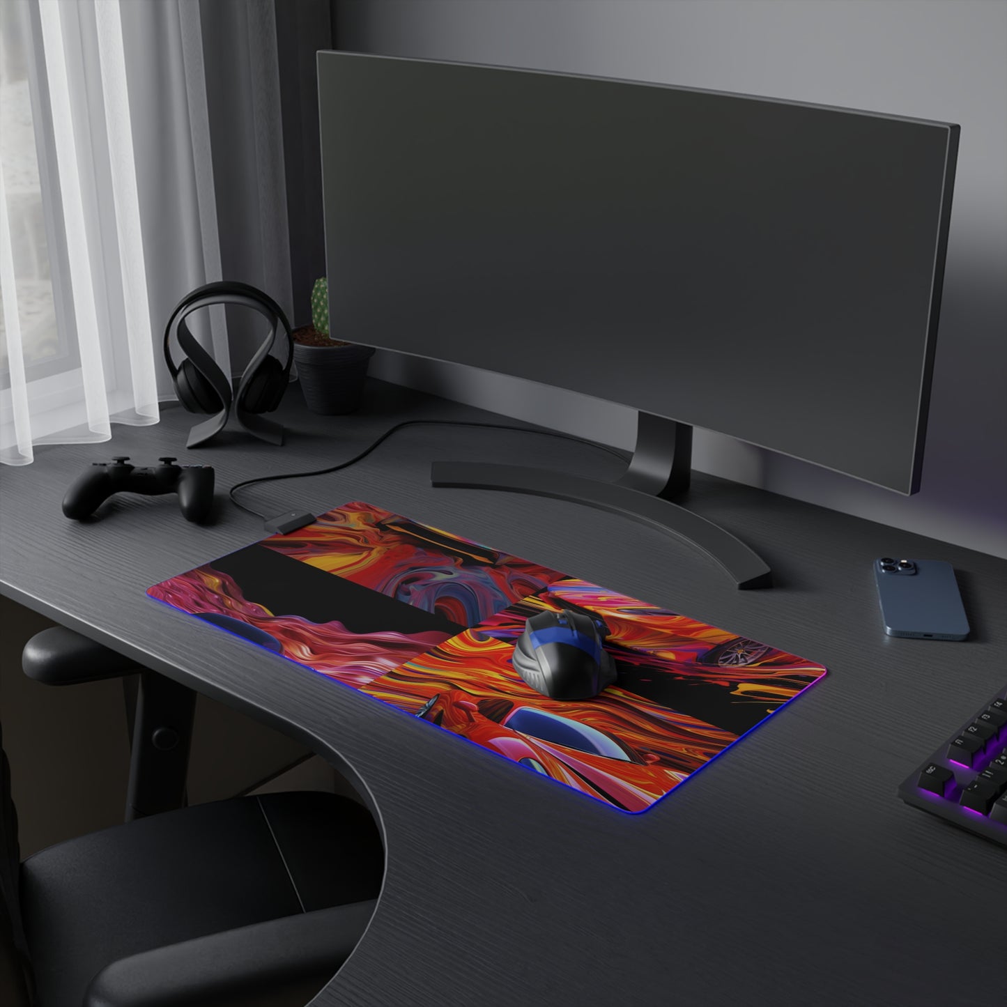 LED Gaming Mouse Pad Ferrari Water Fusion 5