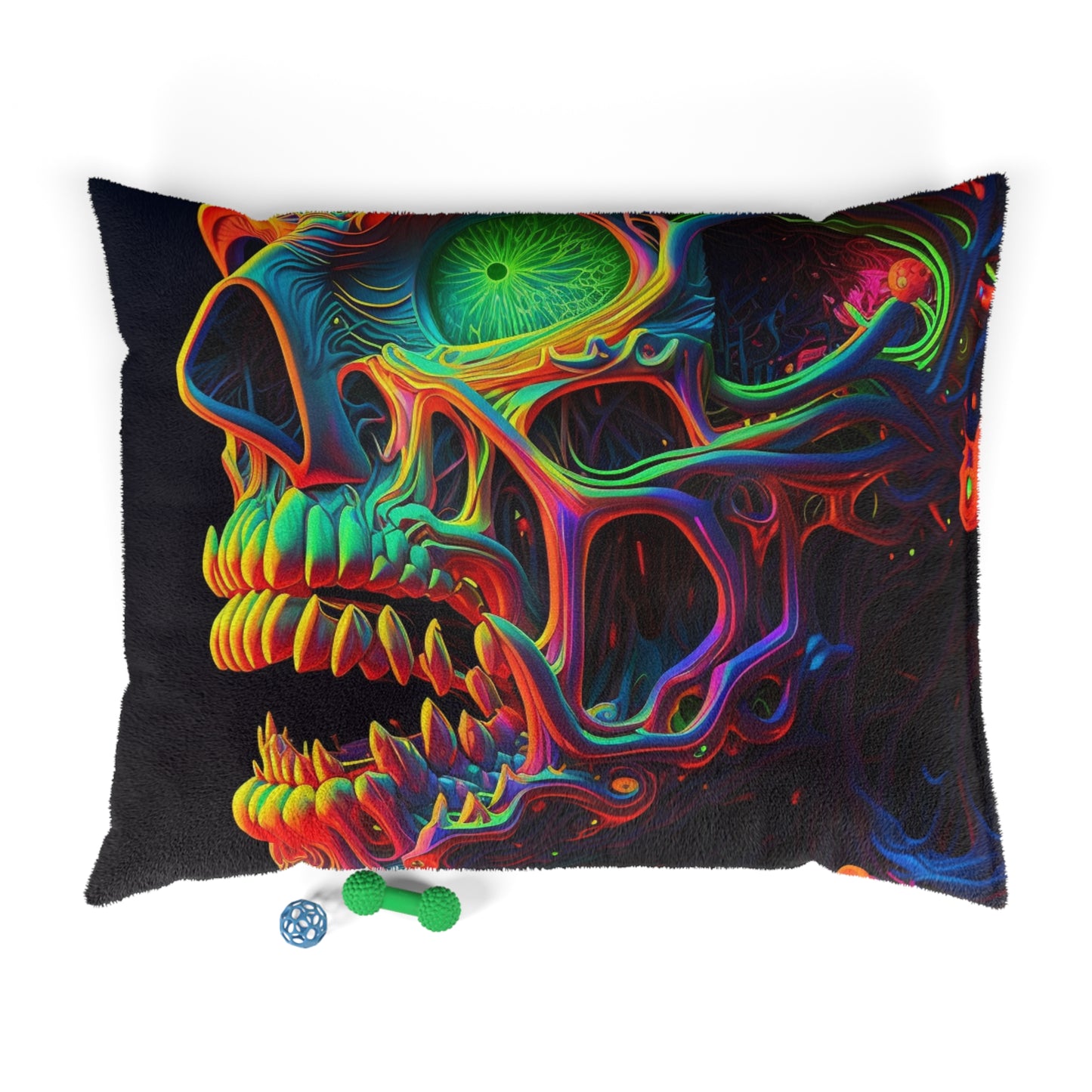 Pet Bed Florescent Skull Death 1