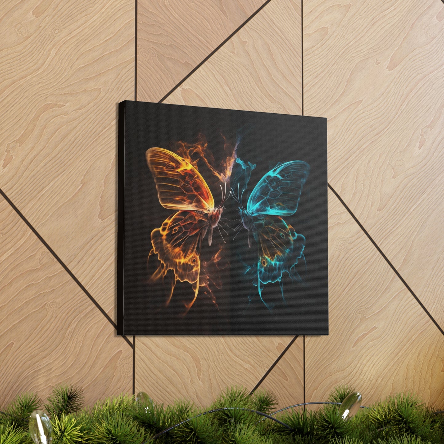 Canvas Gallery Wraps Kiss Neon Butterfly 6