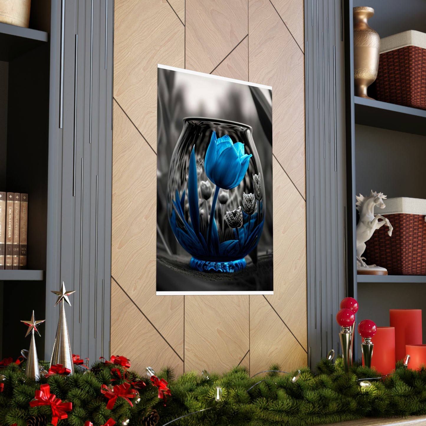 Premium Matte Vertical Posters Tulip Blue 4