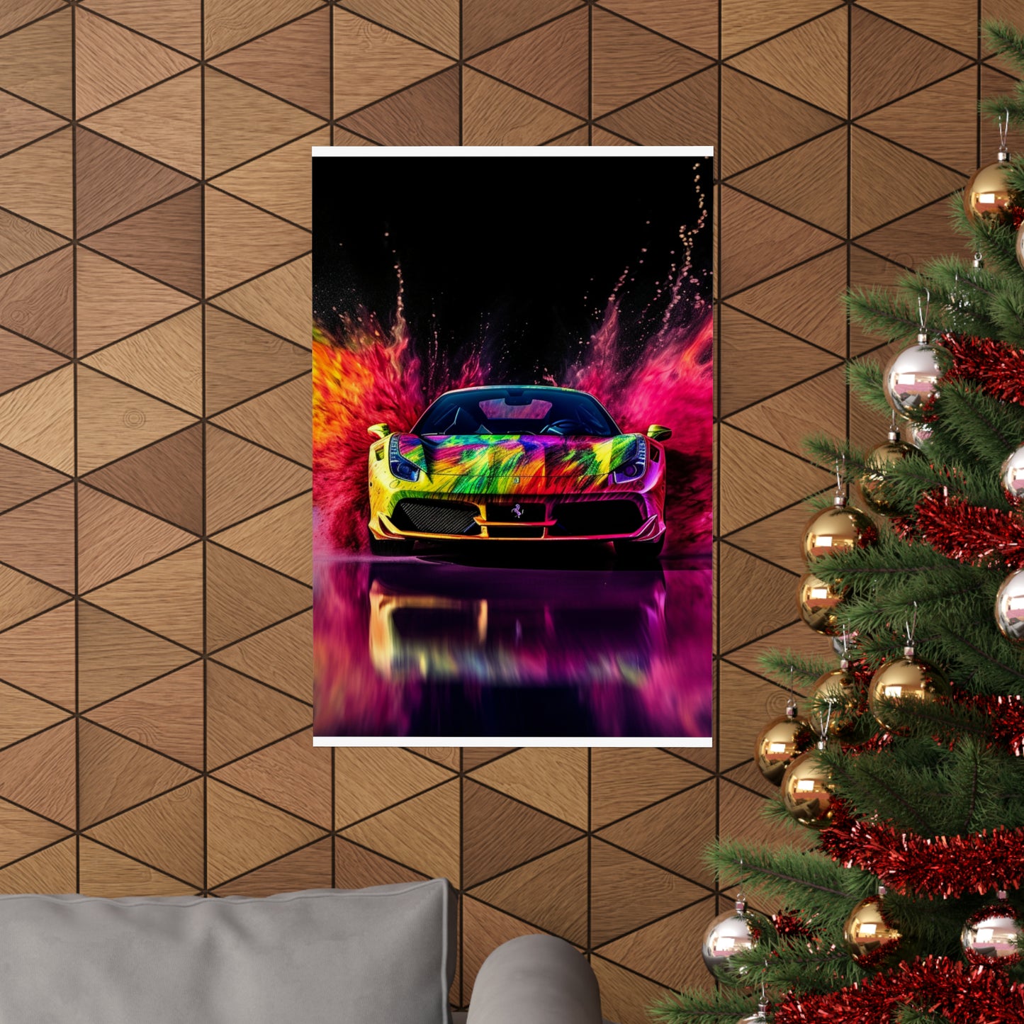 Premium Matte Vertical Posters Farrari Water 2