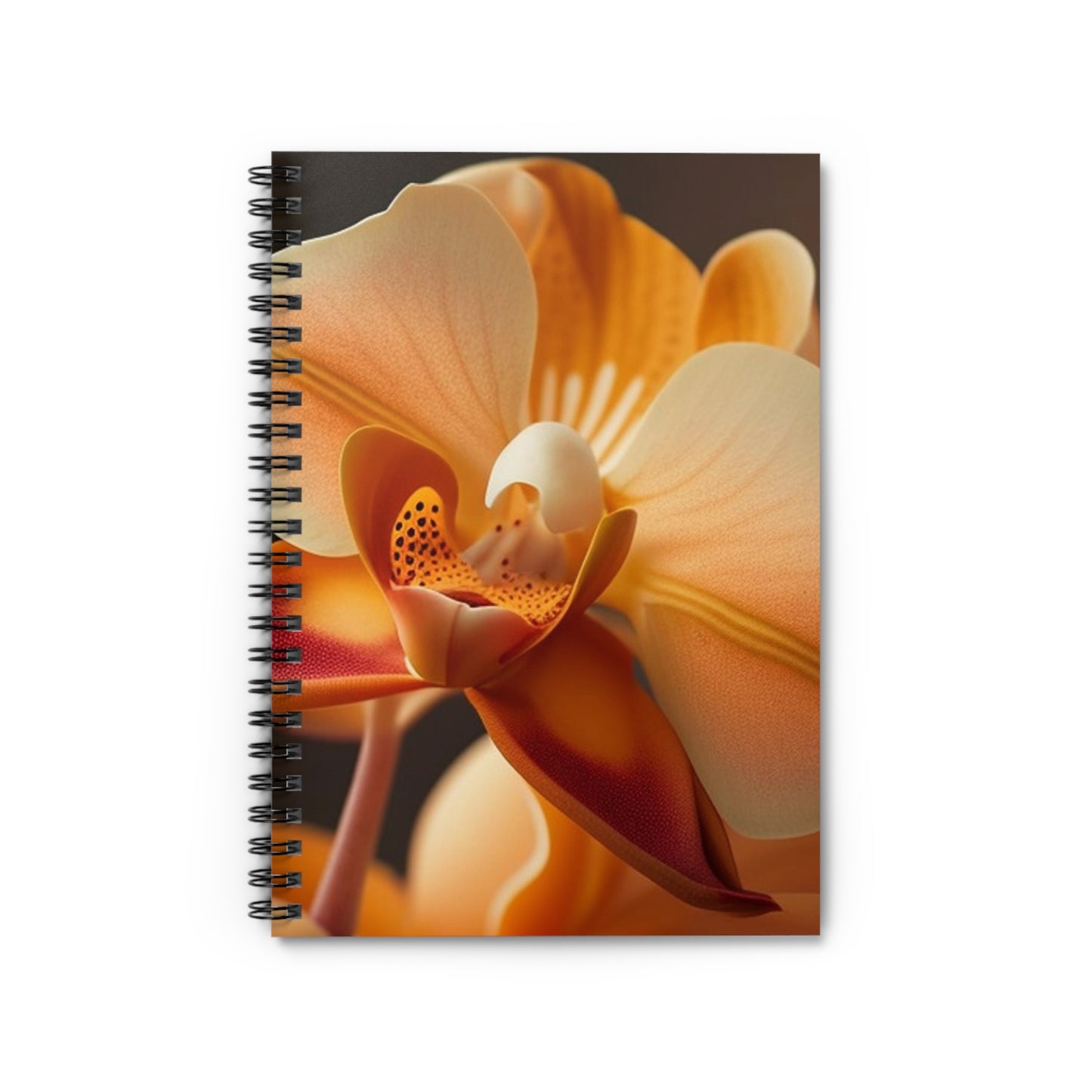 Spiral Notebook - Ruled Line Orange Orchid 3