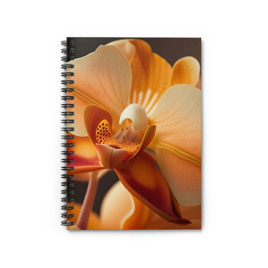 Spiral Notebook - Ruled Line Orange Orchid 3