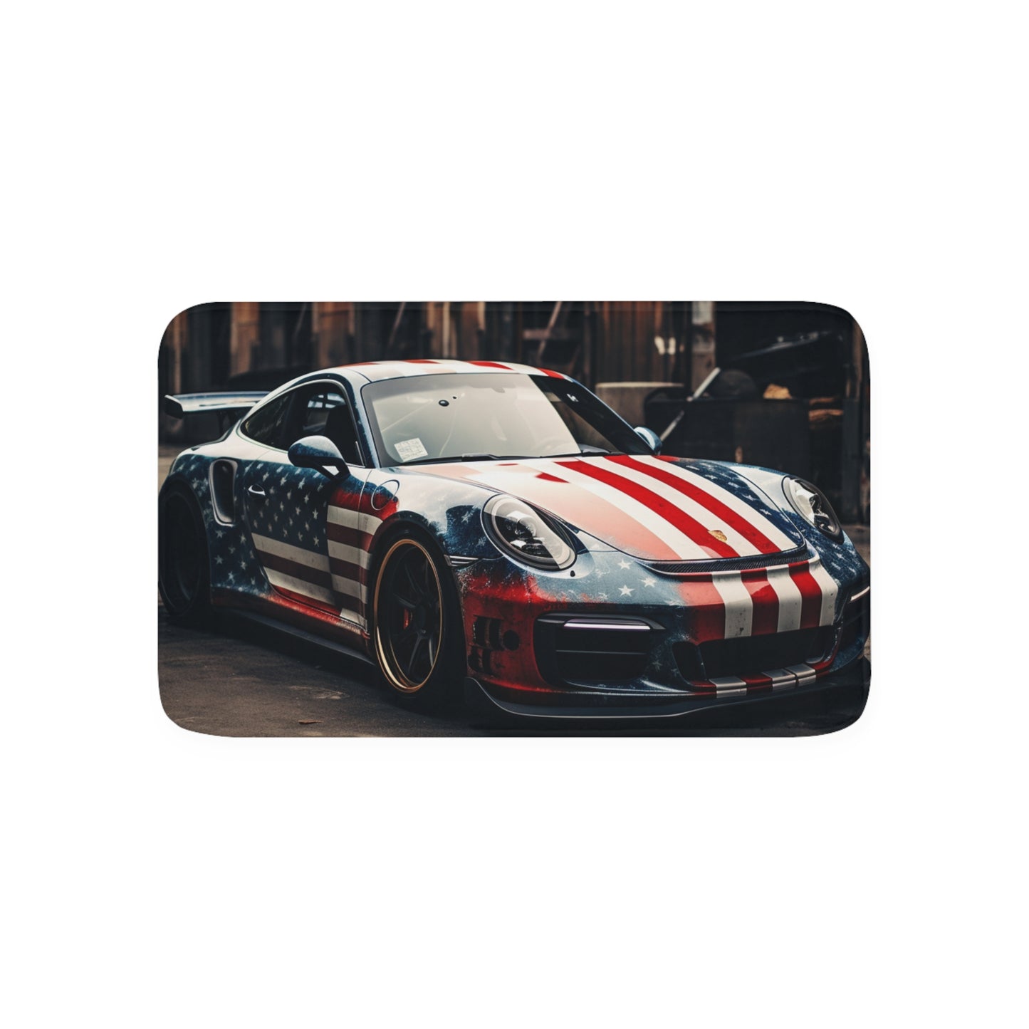 Memory Foam Bath Mat American Flag Porsche 3