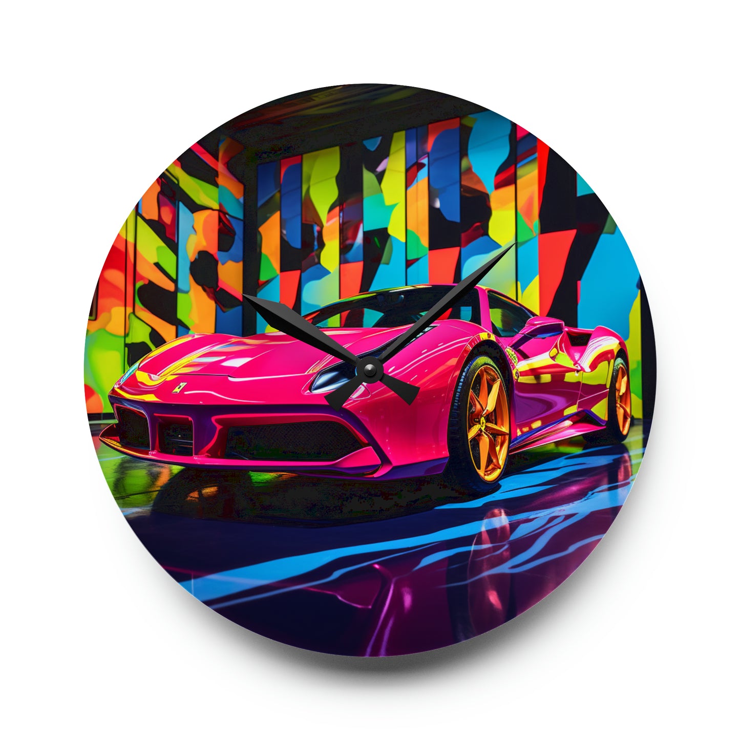 Acrylic Wall Clock Ferrari Flair Macro 1