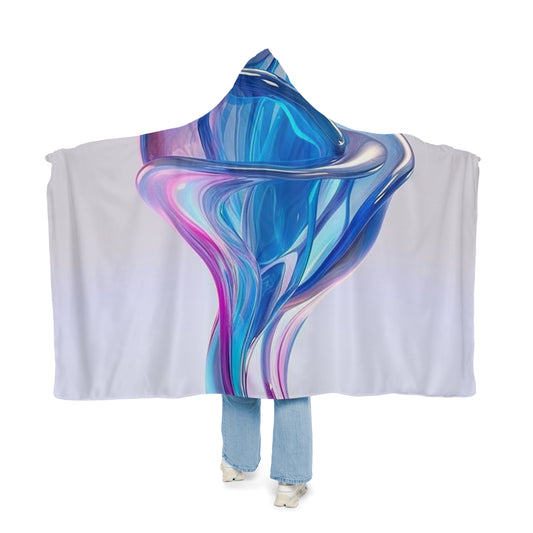 Snuggle Hooded Blanket Pink & Blue Tulip Rose 2