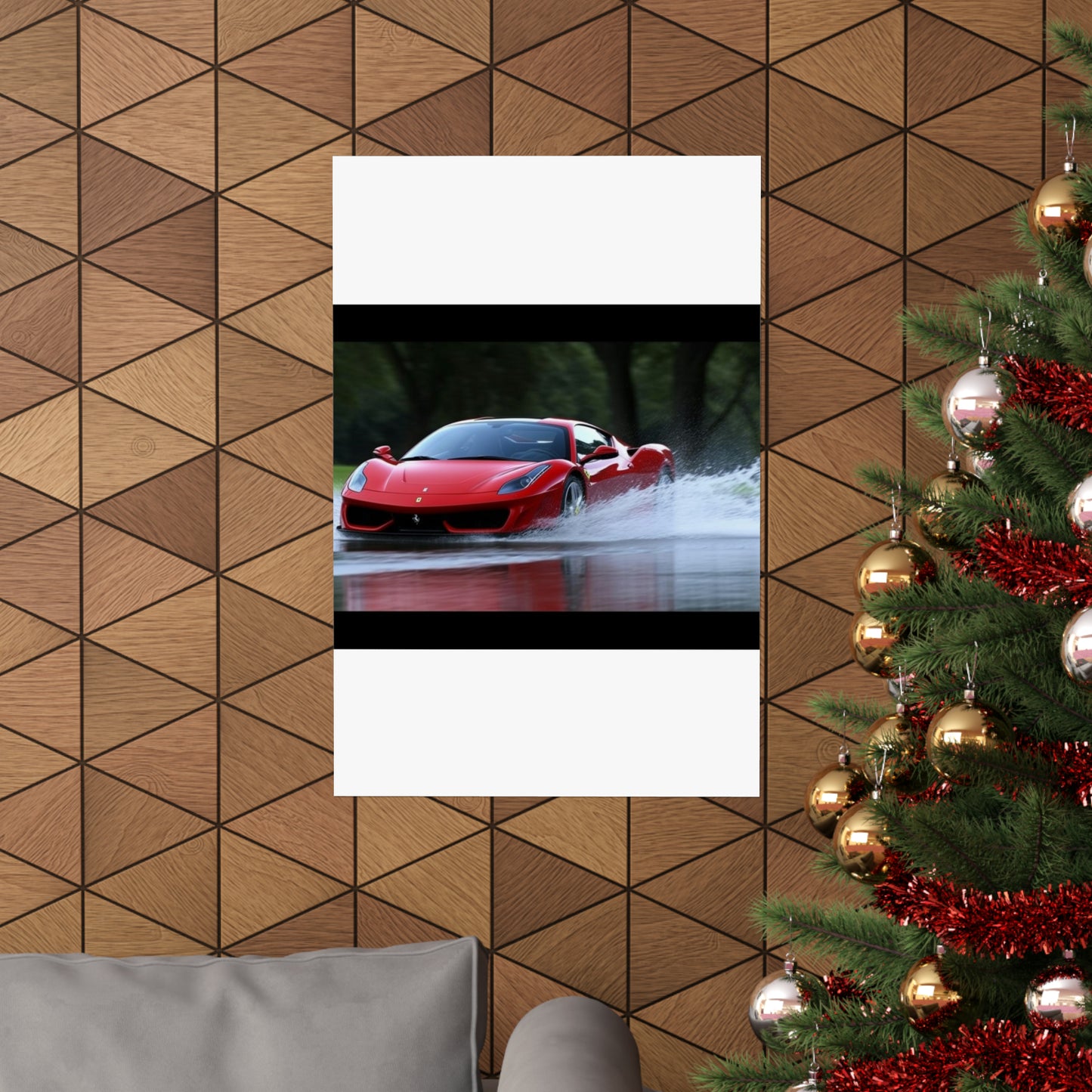 Premium Matte Vertical Posters Water Ferrari Splash 2