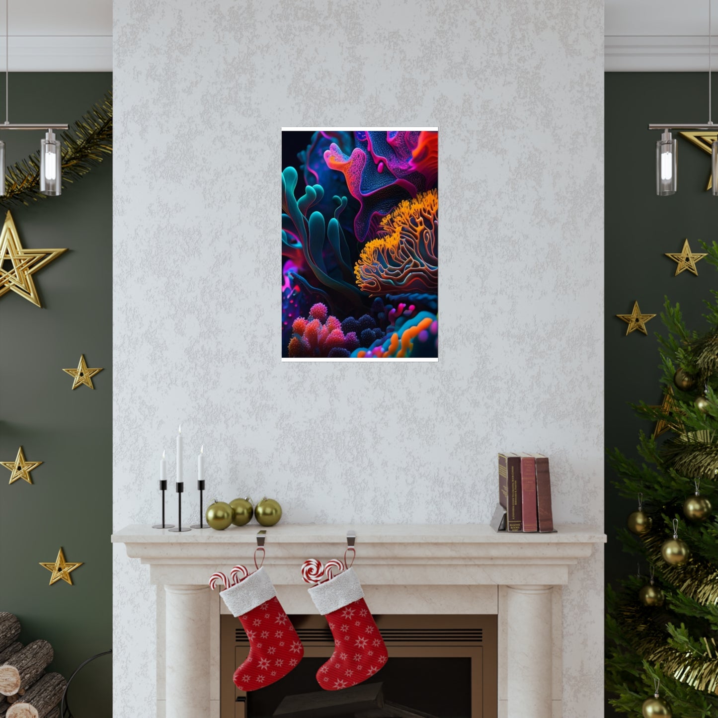 Premium Matte Vertical Posters Macro Coral Reef 2