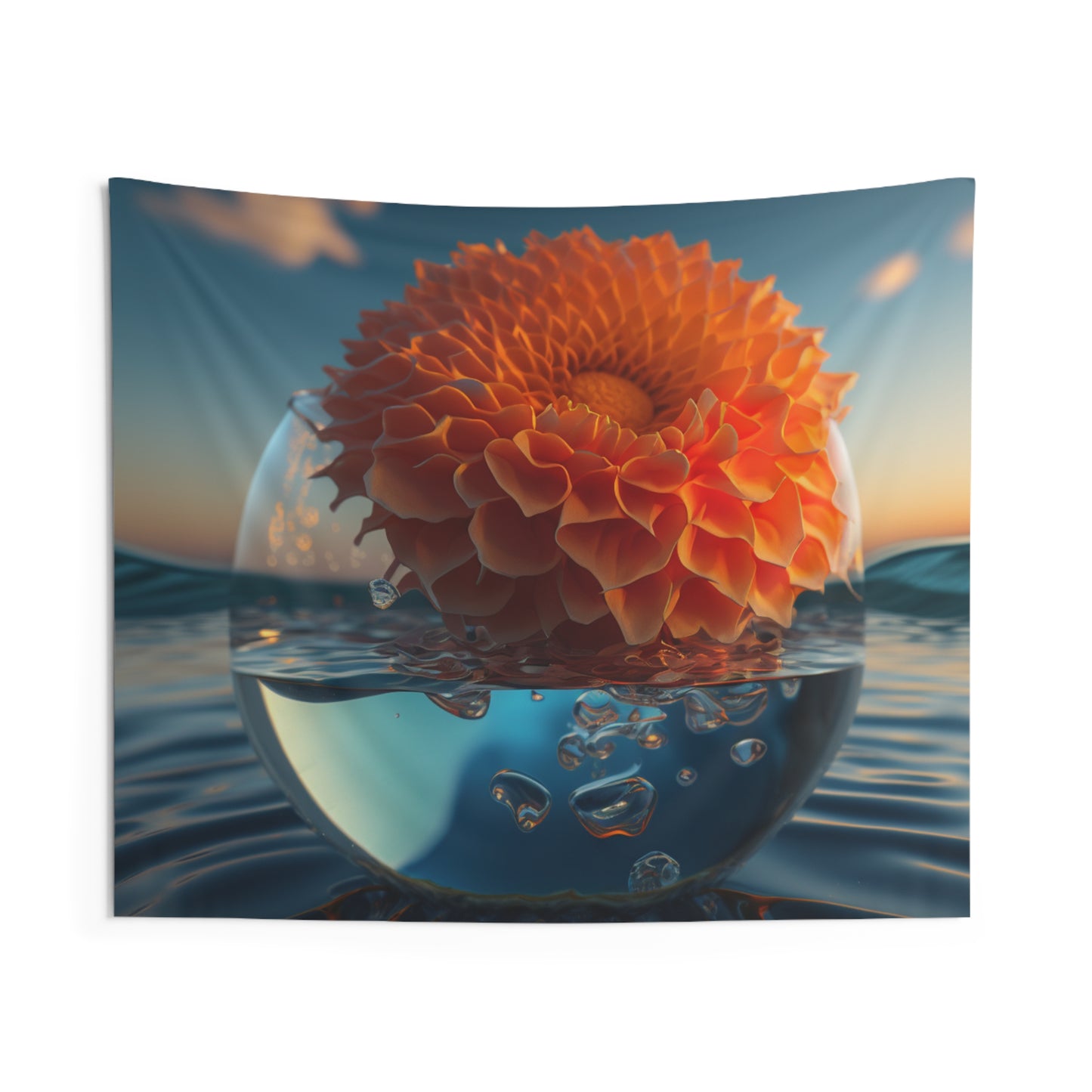 Indoor Wall Tapestries Dahlia Orange 4