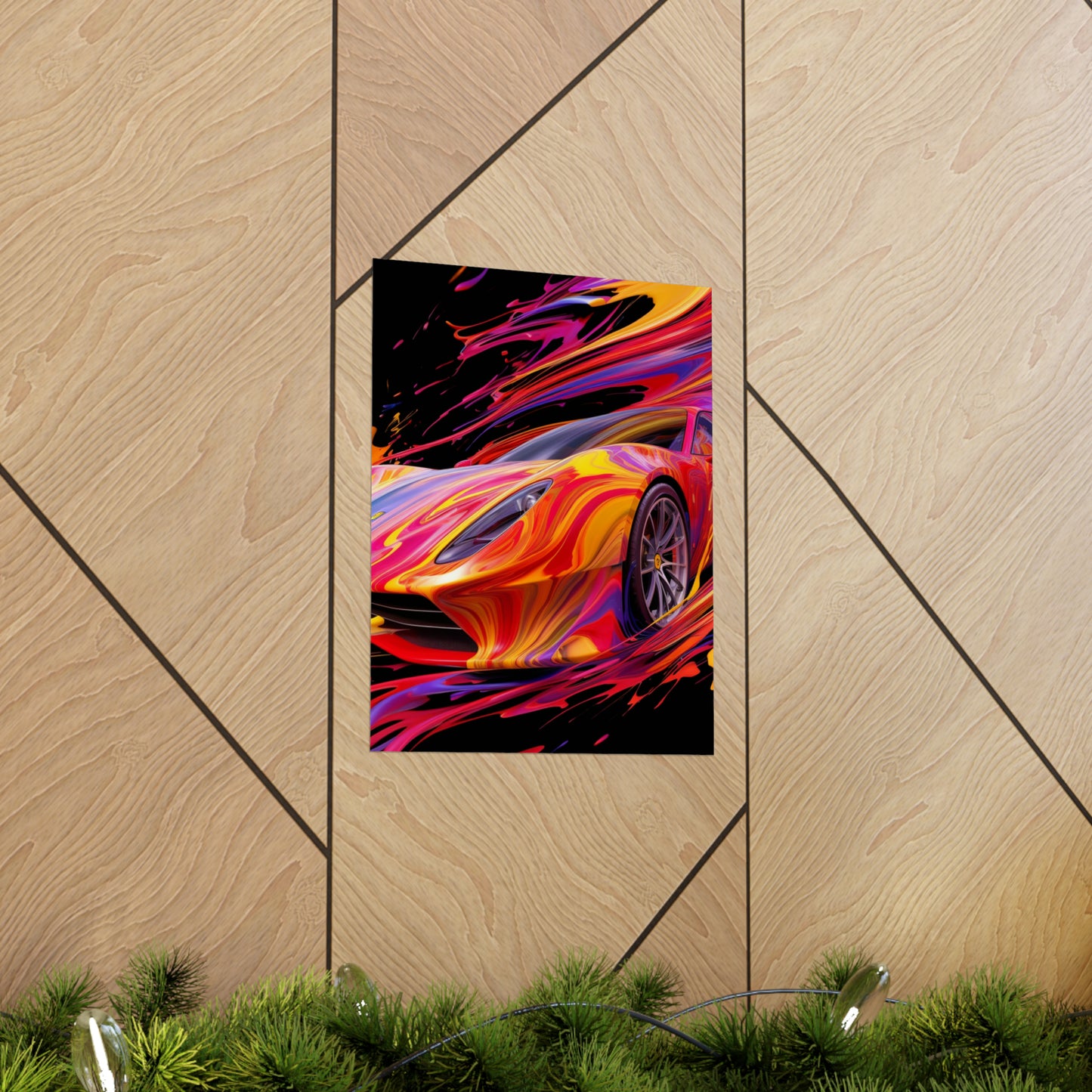 Premium Matte Vertical Posters Ferrari Water Fusion 2