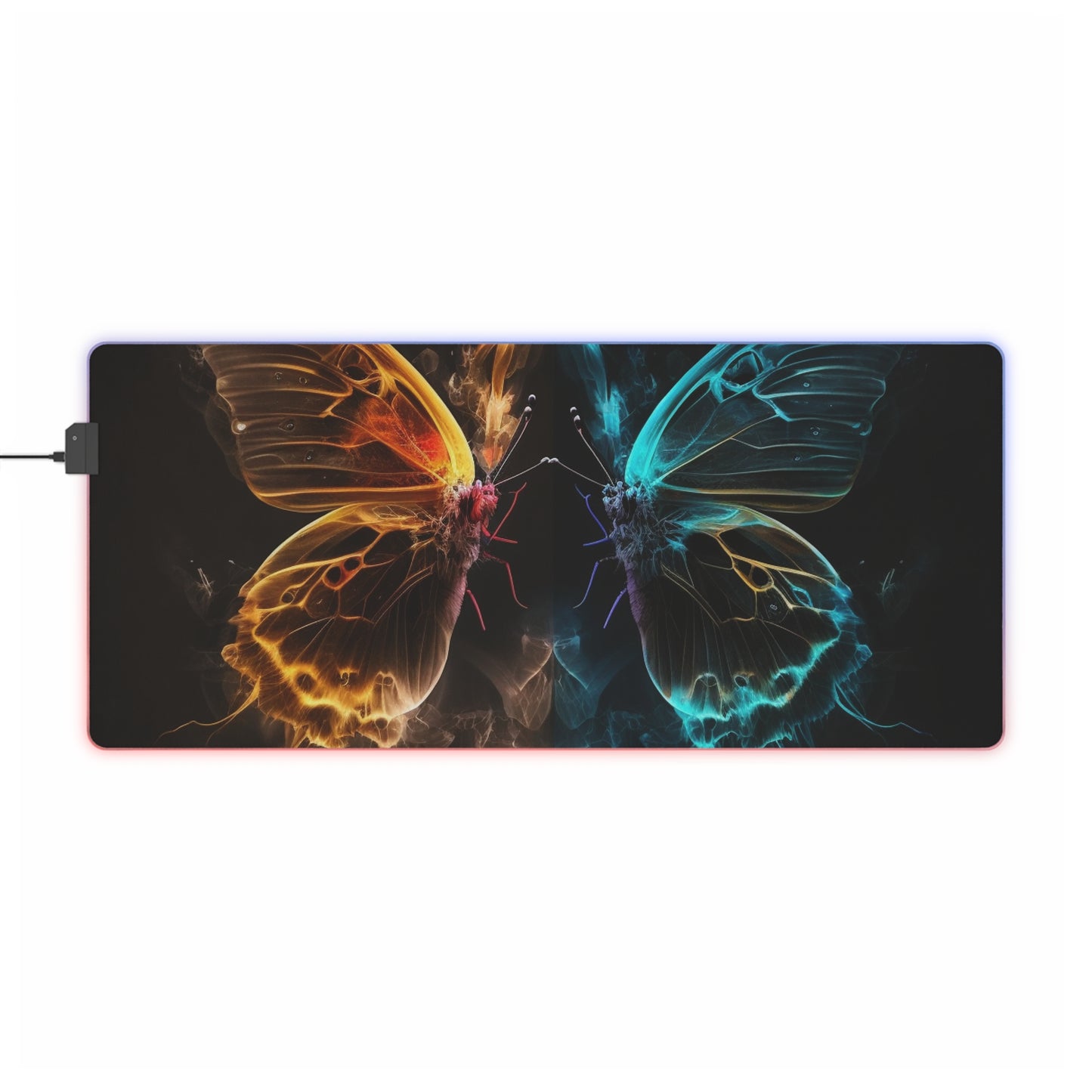 LED Gaming Mouse Pad Kiss Neon Butterfly 7