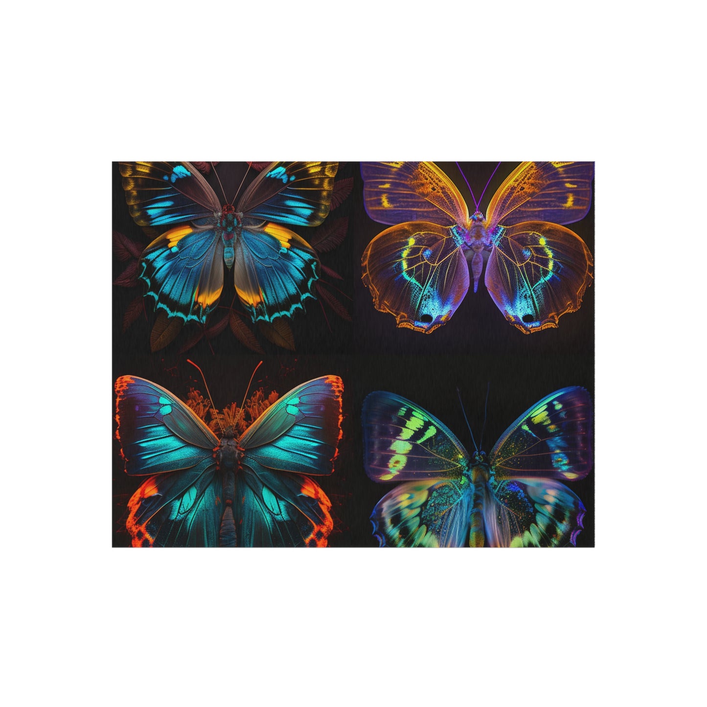 Outdoor Rug  Neon Butterfly Flair 5