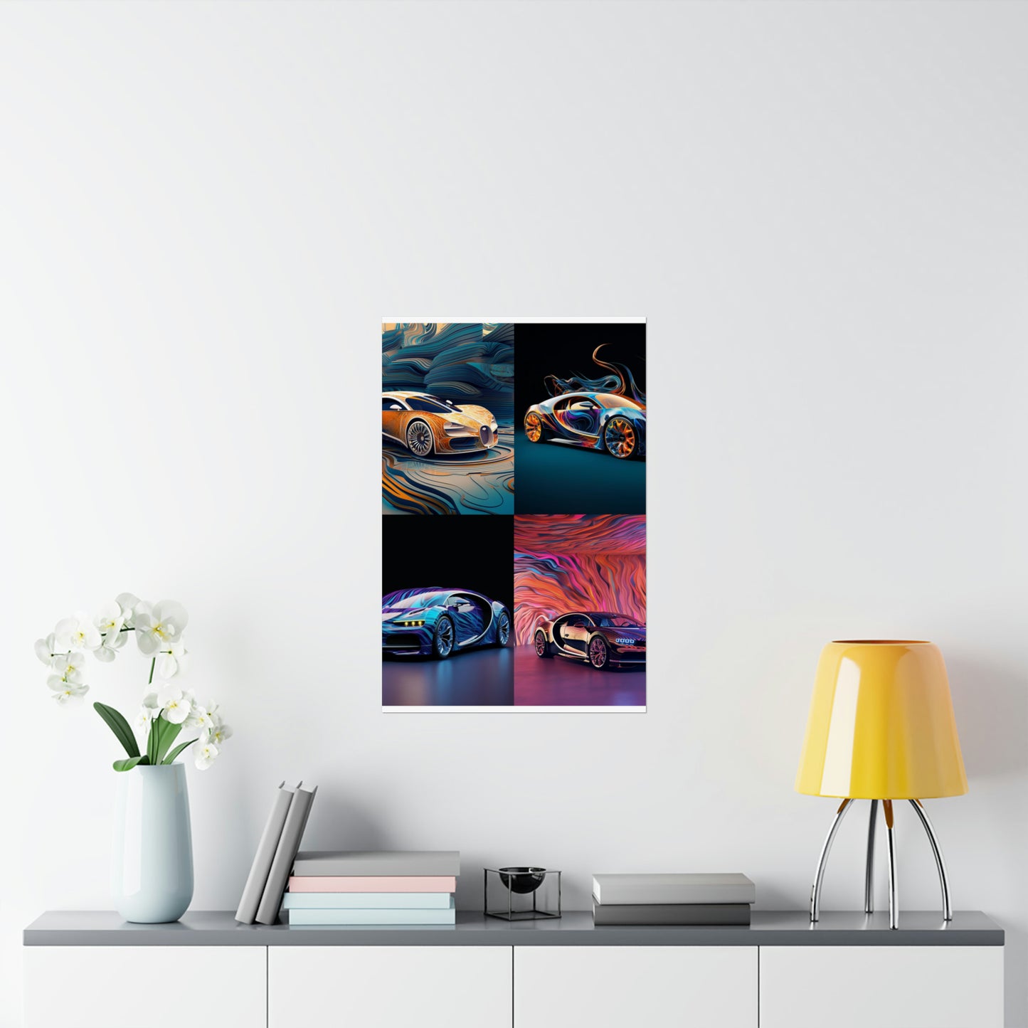 Premium Matte Vertical Posters Bugatti Abstract Flair 5