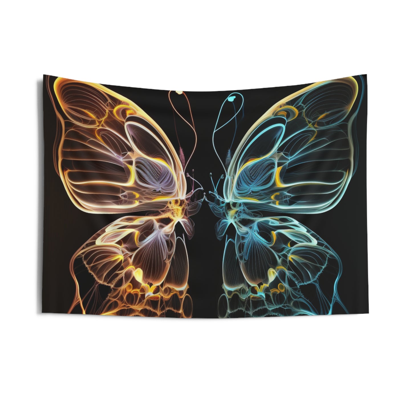 Indoor Wall Tapestries Neon Glo Butterfly 3