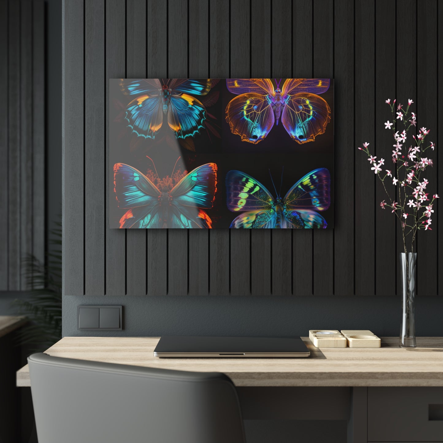 Acrylic Prints Neon Butterfly Flair 5